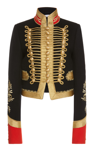 Cropped Embroidered Military Jacket by Paco Rabanne | Moda Operandi