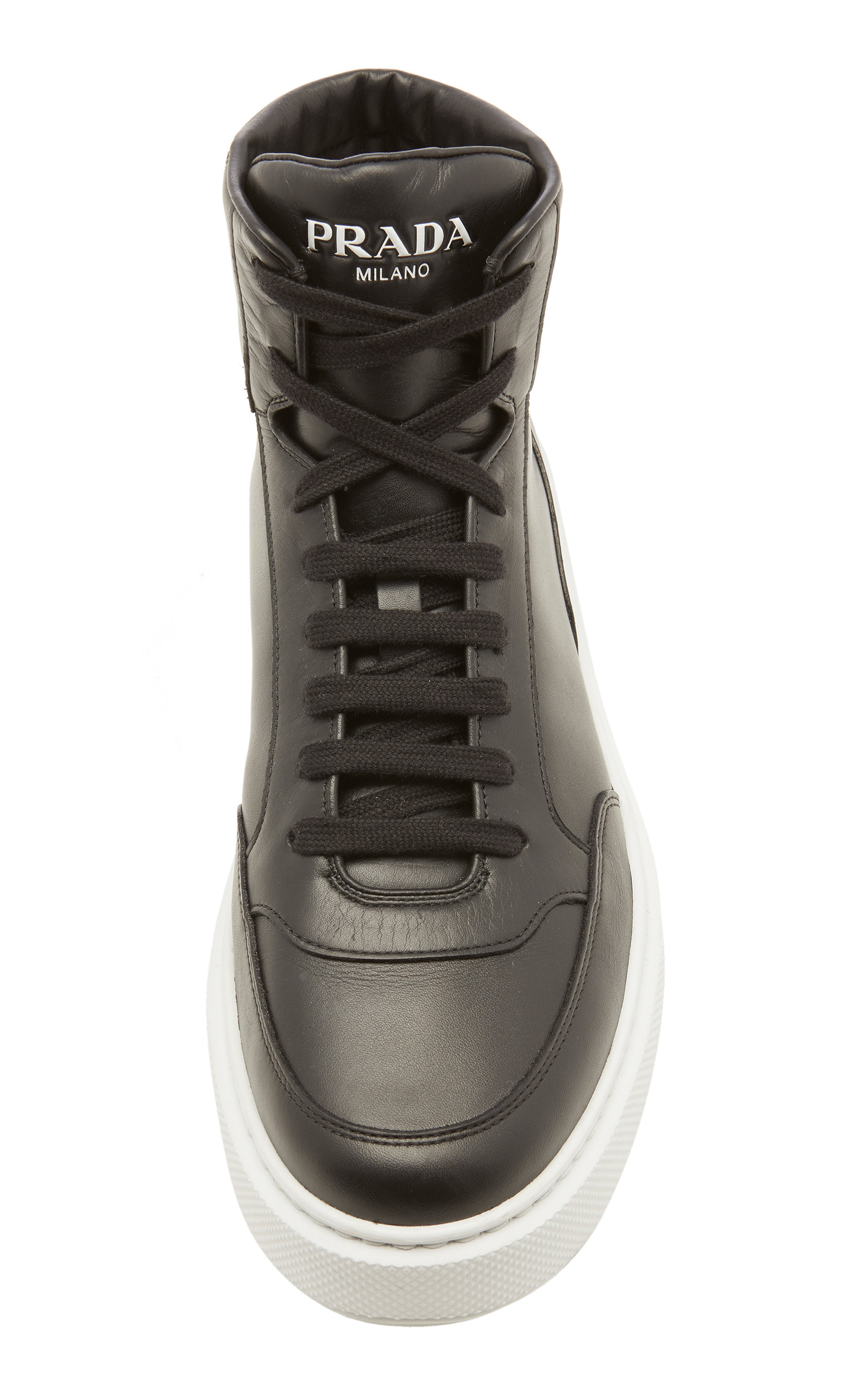 prada black high top sneakers