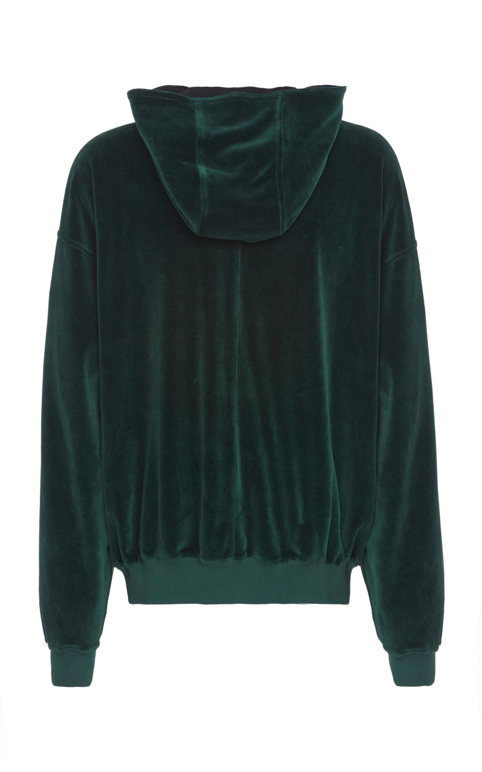 green velour sweatshirt