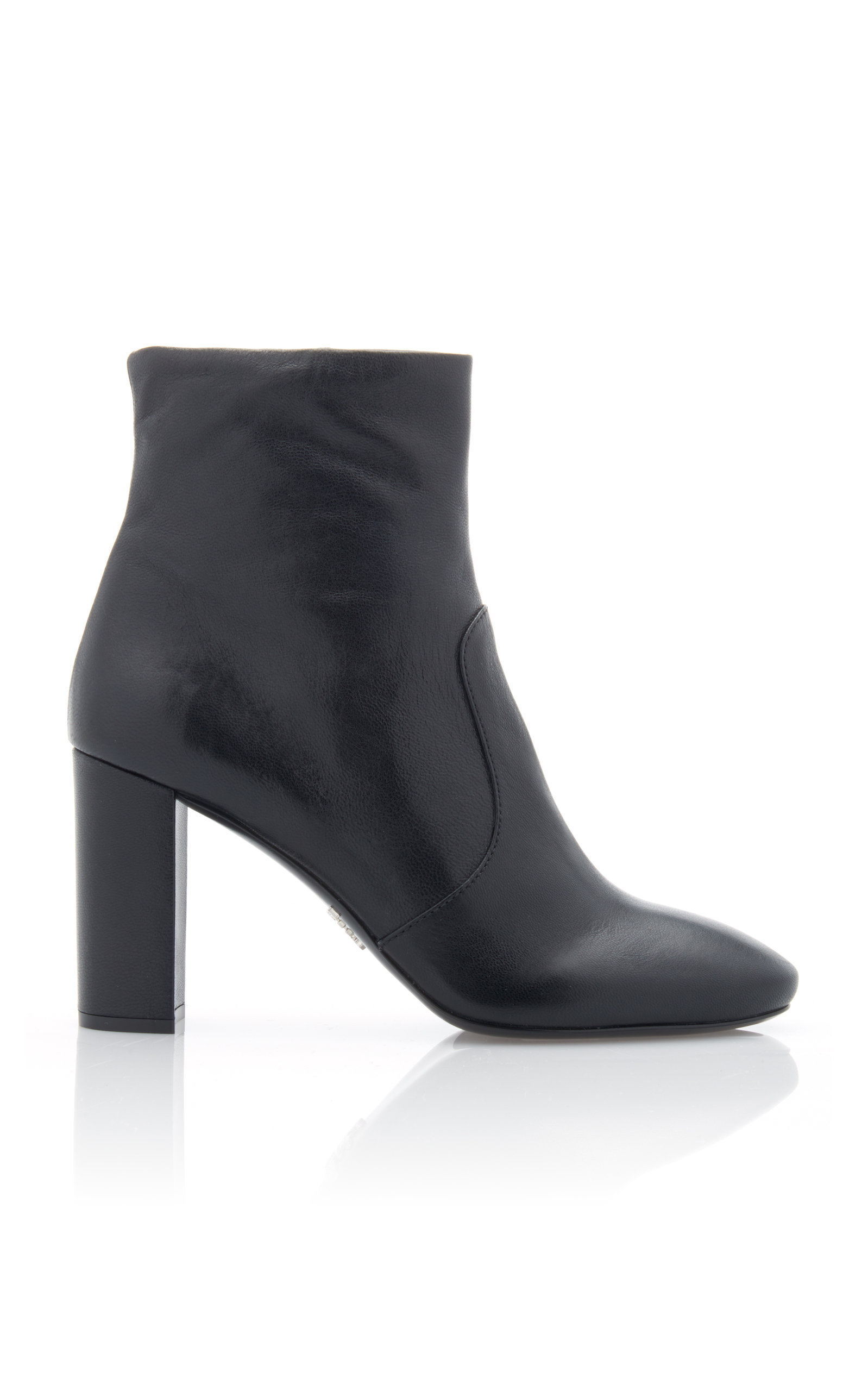 Prada - Women's Leather Ankle Boots - Black - Moda Operandi