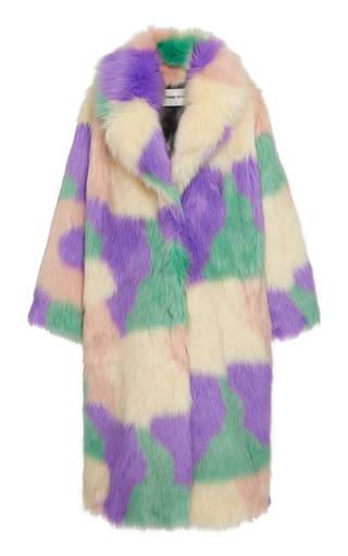Clara Multi-Colored Faux Fur Coat by Stand Studio | Moda Operandi