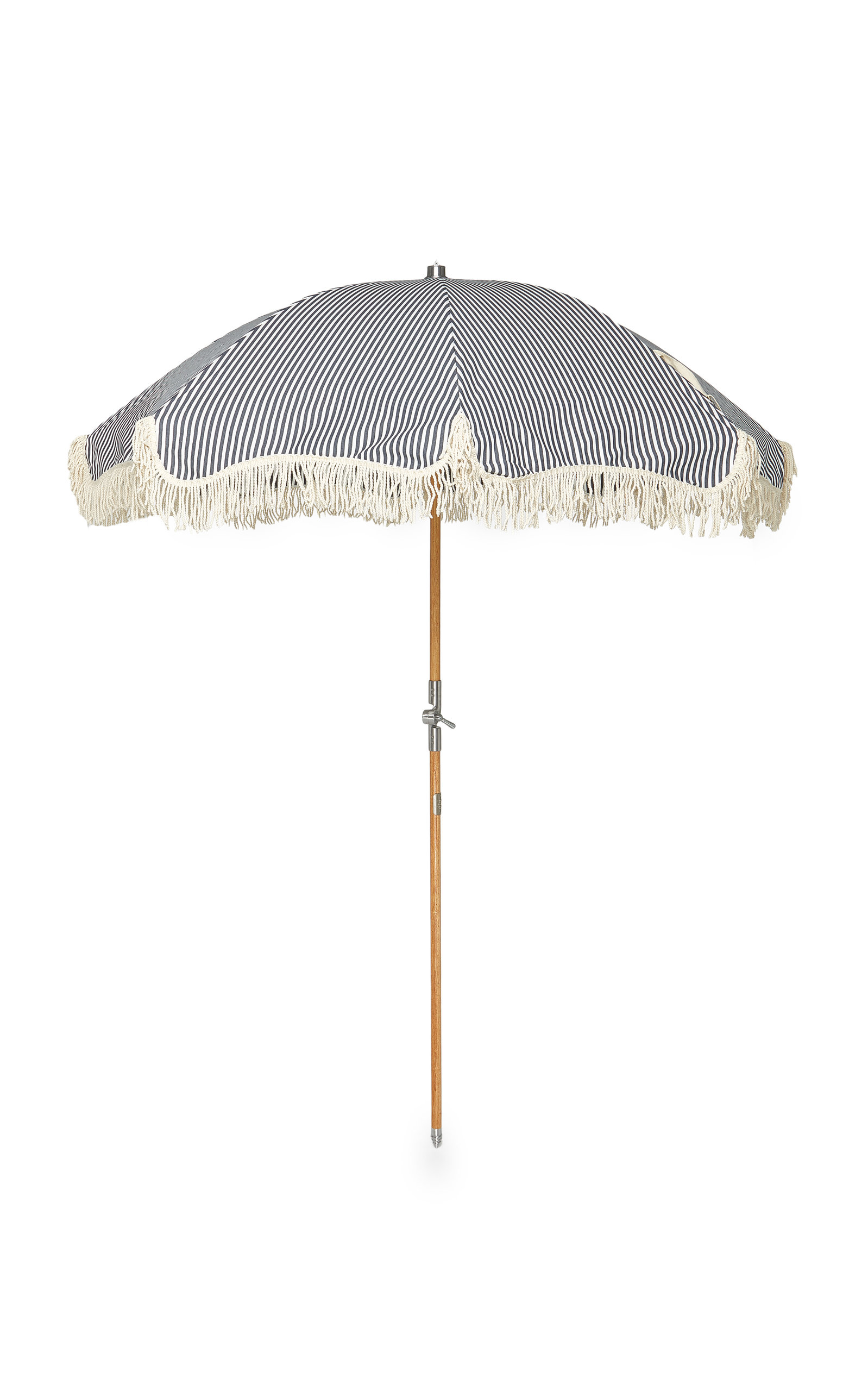 Premium Fringed Striped Canvas Beach Umbrella By Moda Operandi Striped Canvas Beach Umbrella