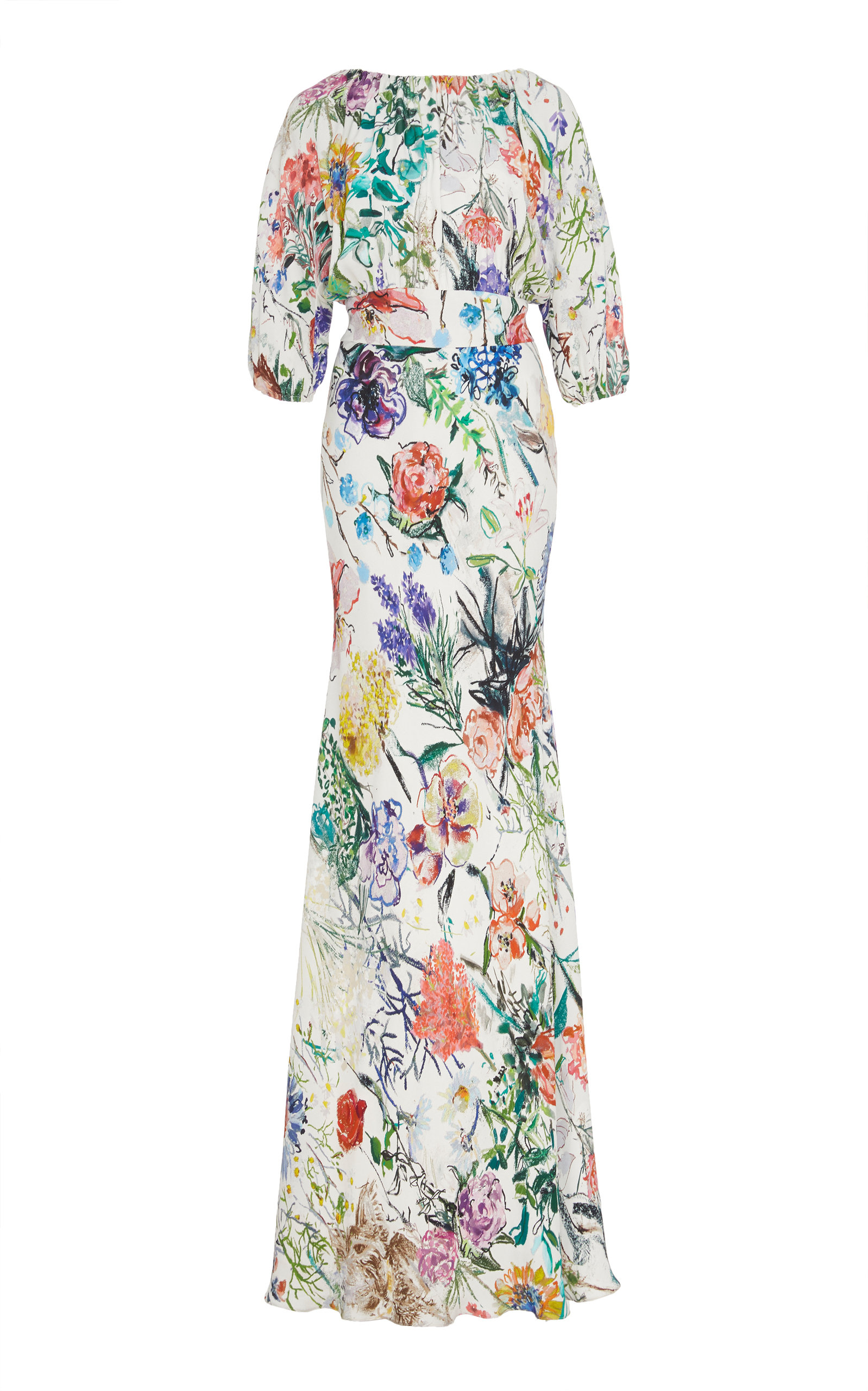 Floral-Print Crepe Gown by Lela Rose | Moda Operandi