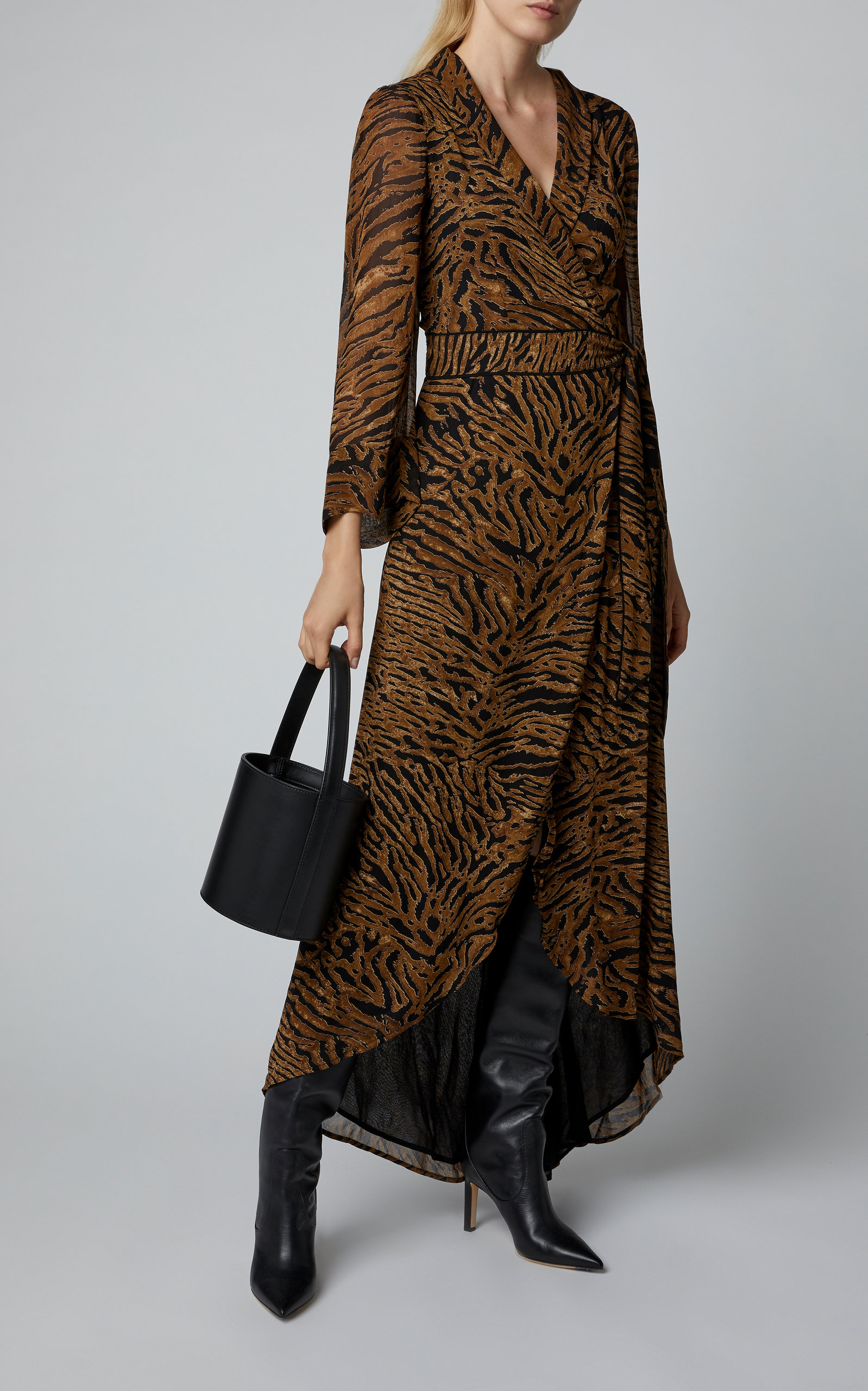 Tiger Print Wrap Dress Flash Sales, UP ...
