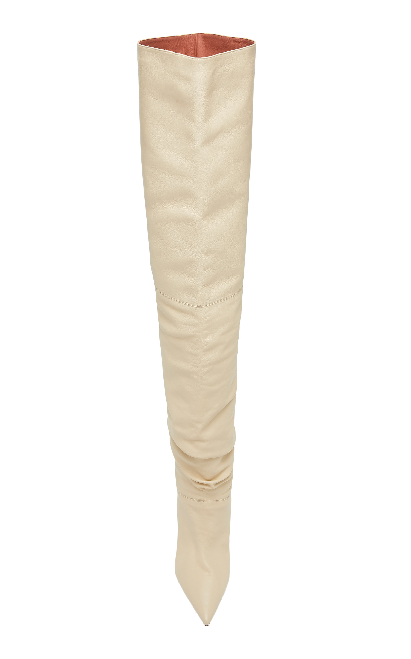 ivory over the knee boots