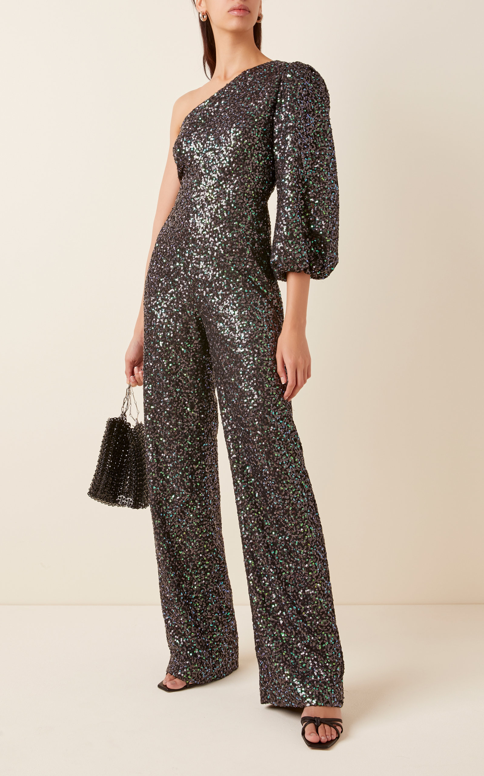 saloni lily one shoulder dress