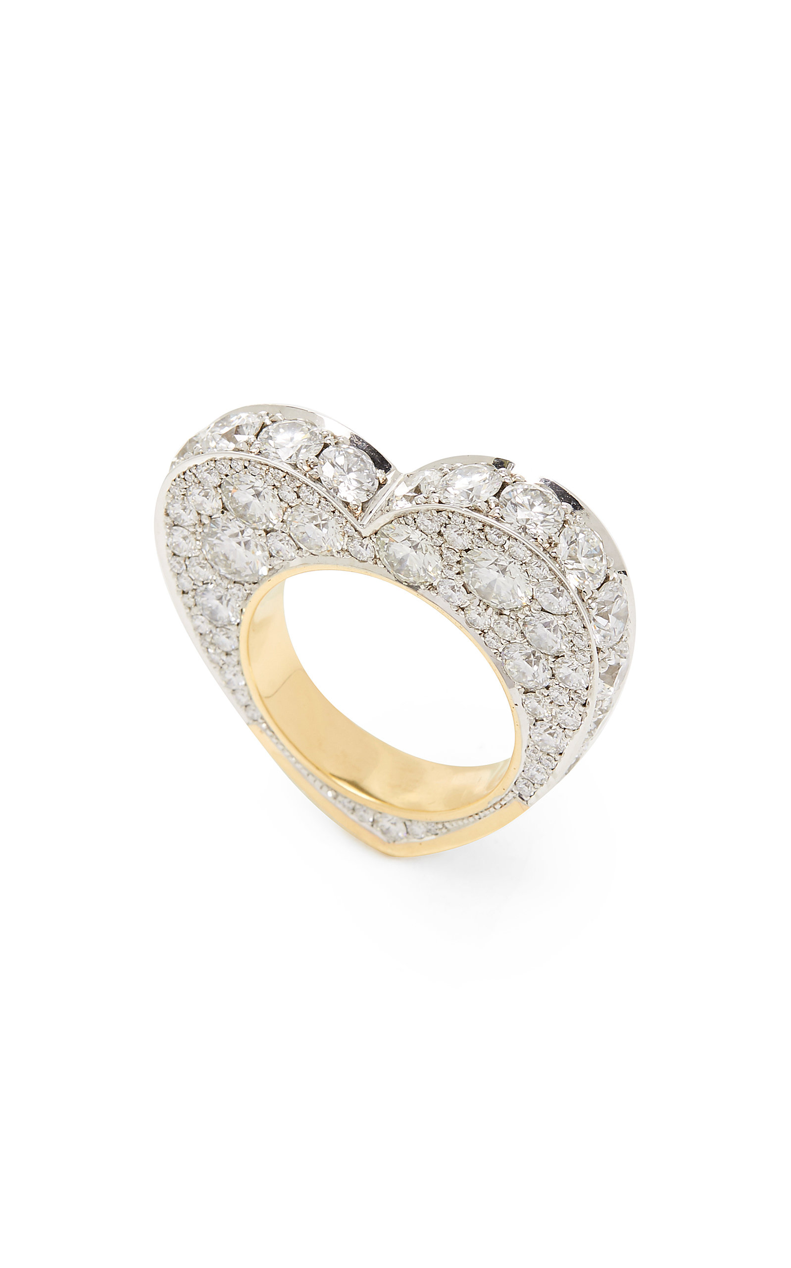 14K White And Yellow Gold And Diamond Ring