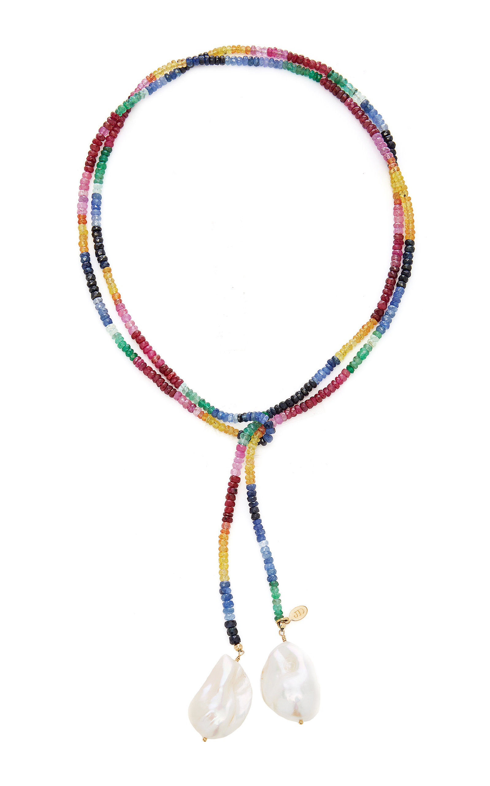 Joie DiGiovanni Women's Gold-Filled Ruby; Emerald; Sapphire and Pearl Necklace