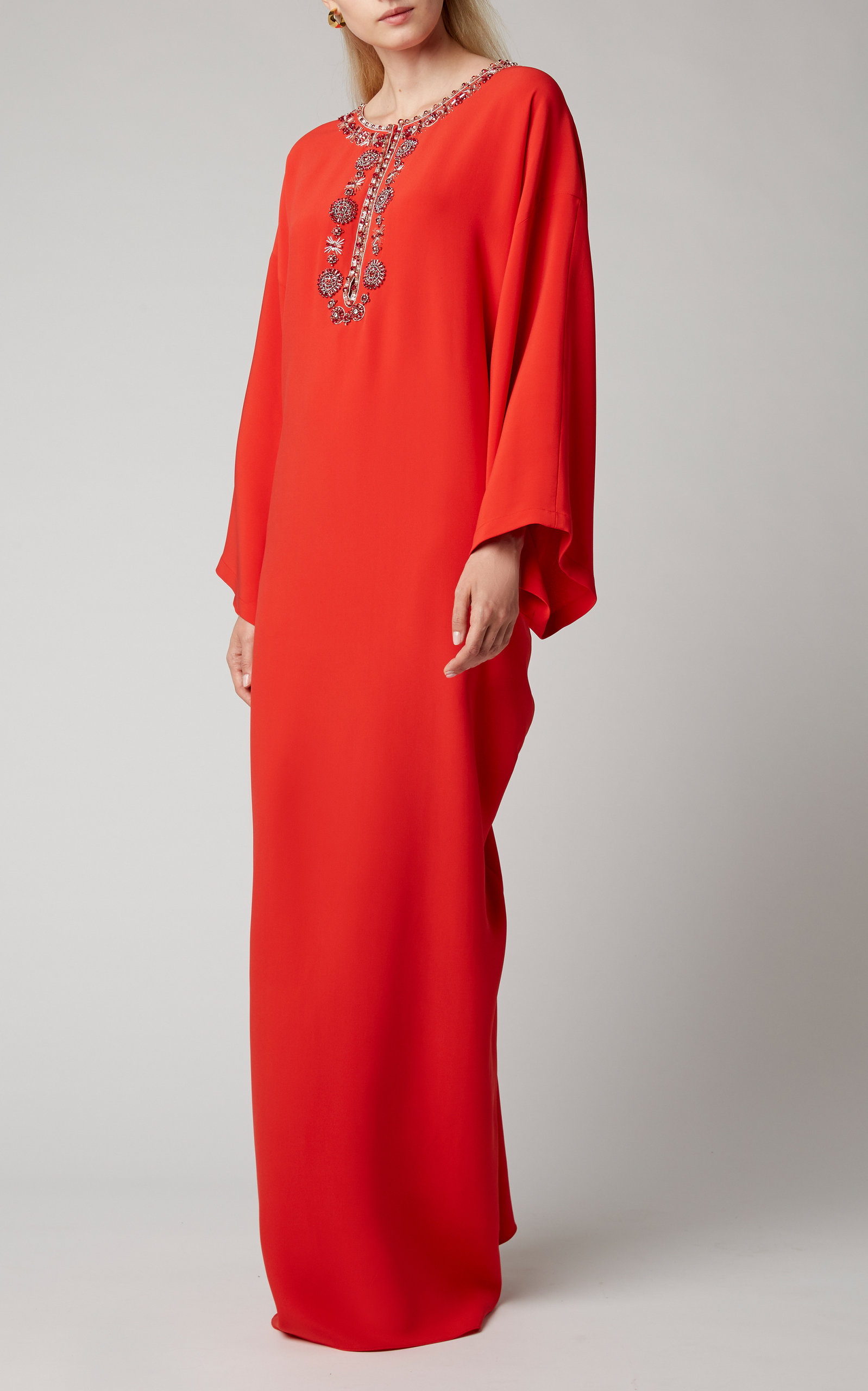 silk caftan dress