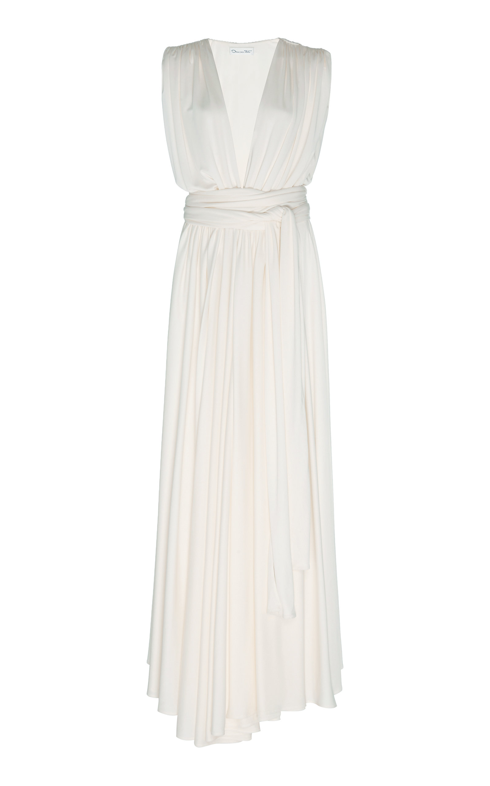 gathered jersey dress