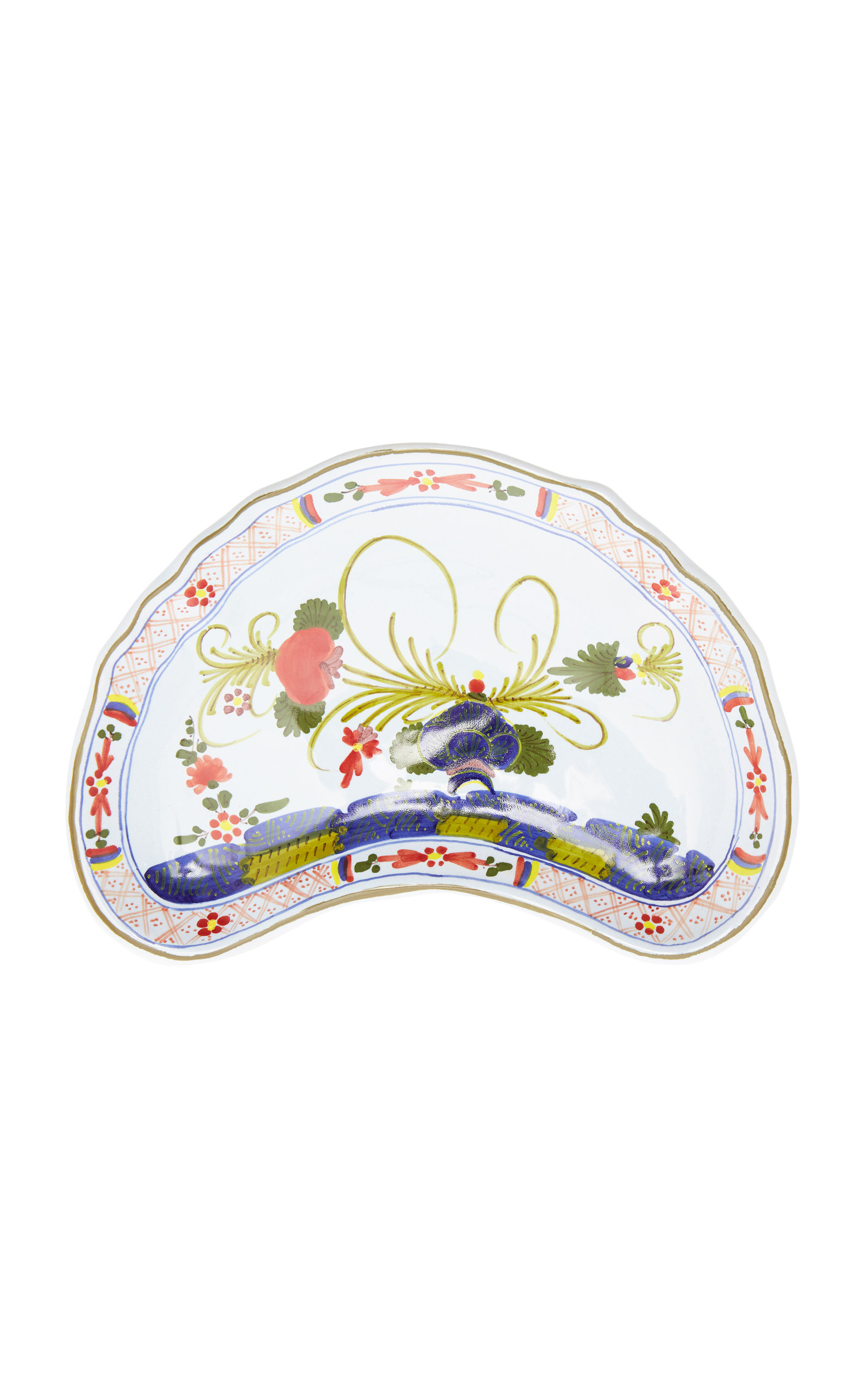 Moda Domus Set-of-Four Carnation Crescent Salad Plates - Multi