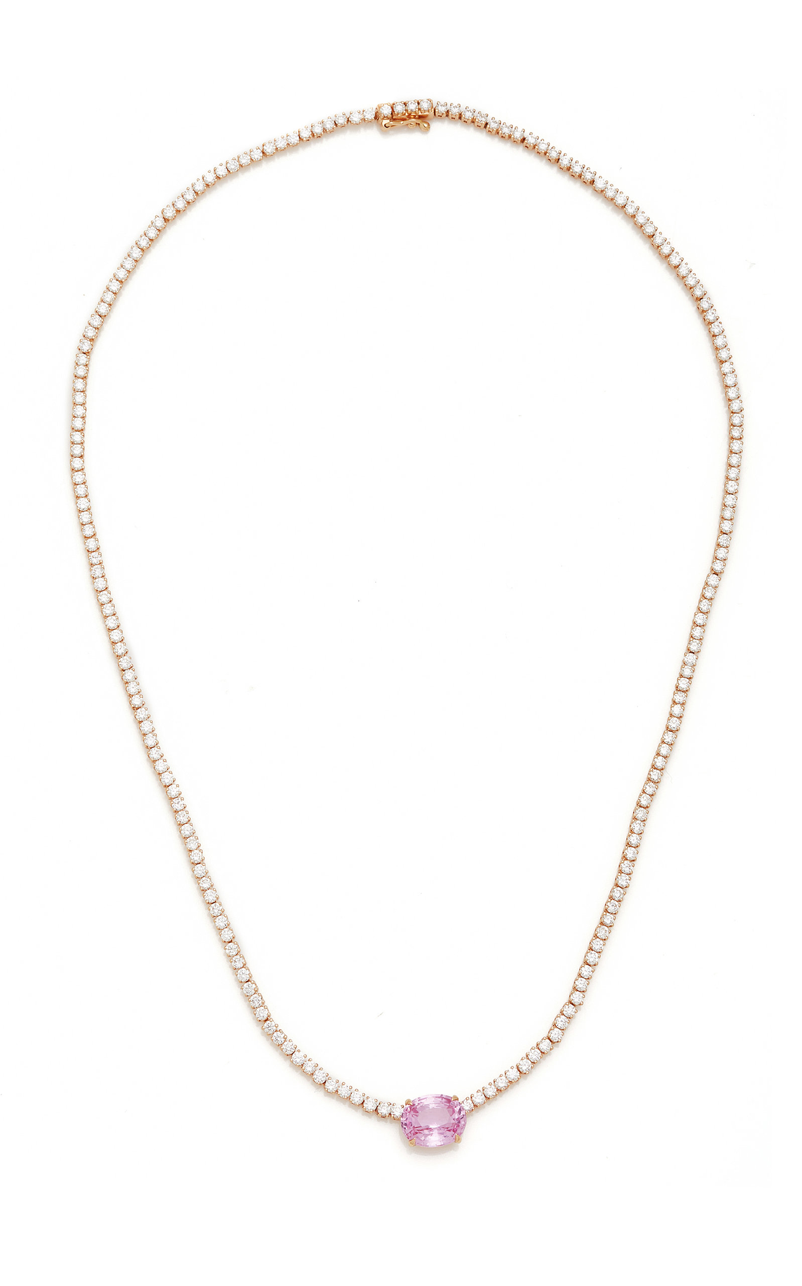 Hepburn 18K Rose Gold; Sapphire; and Diamond Necklace