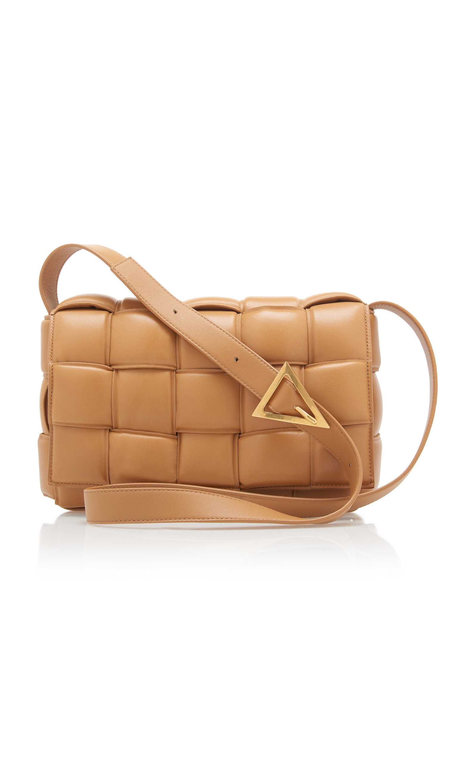 Click to view more detailed imagery on our partner's website Bottega Veneta Padded Cassette Leather Bag In Tan