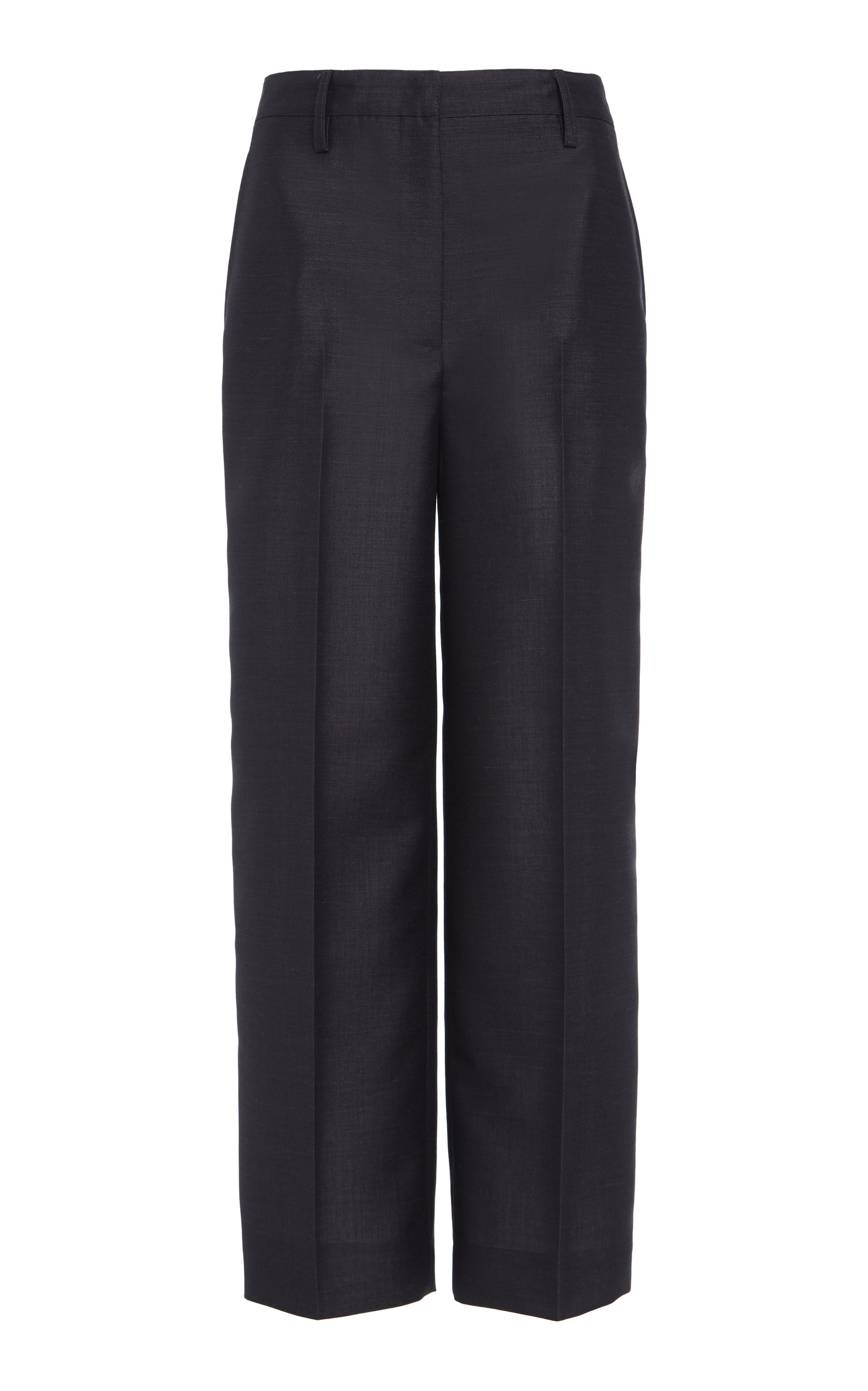 Prada - Cropped Wool Tapered Pants - Grey - IT 40 - Moda Operandi