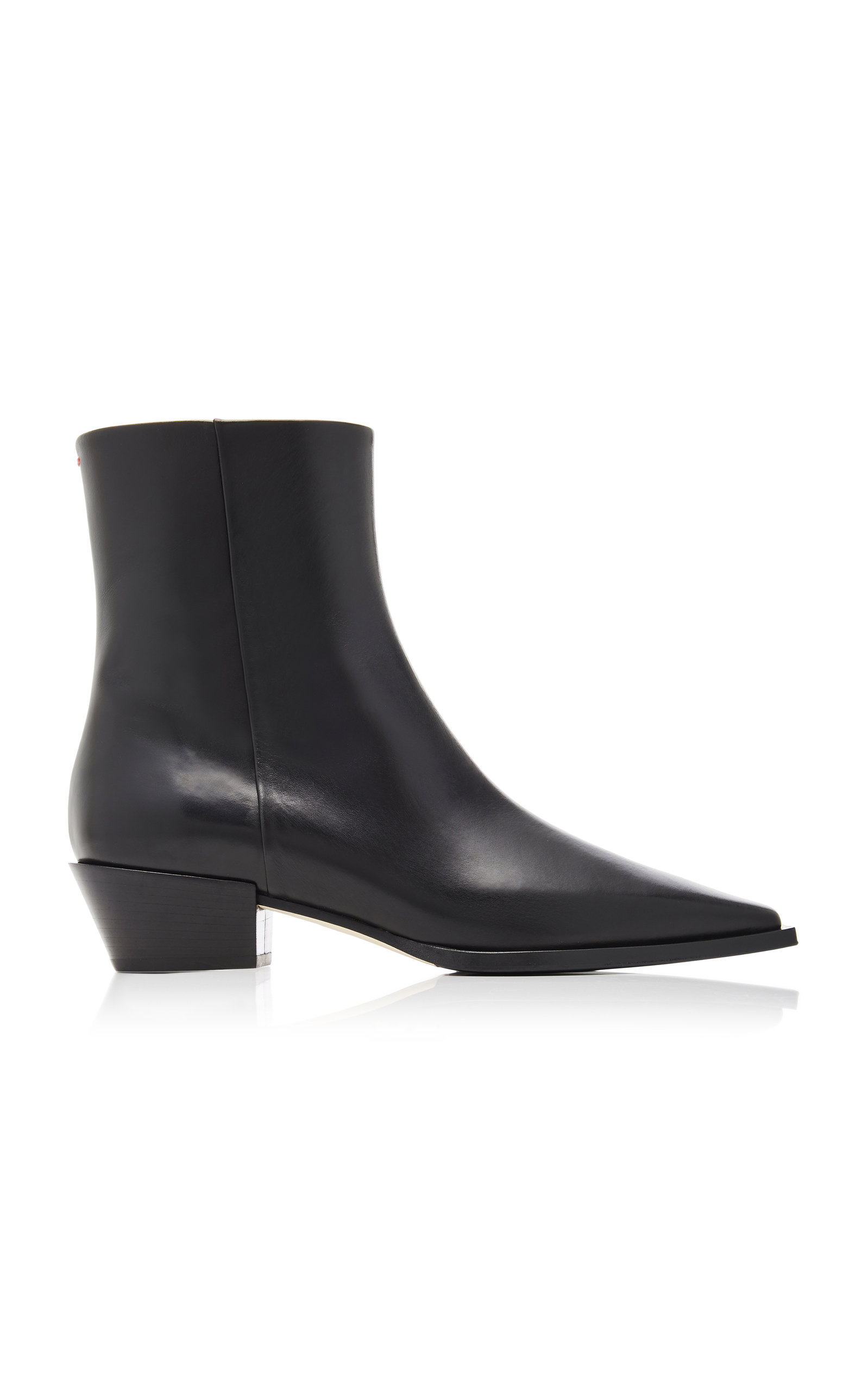 cheap black leather ankle boots