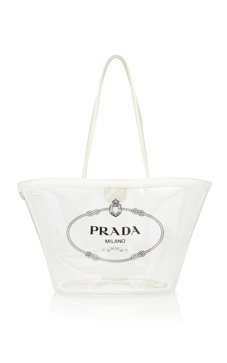 Transparent PVC Logo Tote Bag by Prada | Moda Operandi