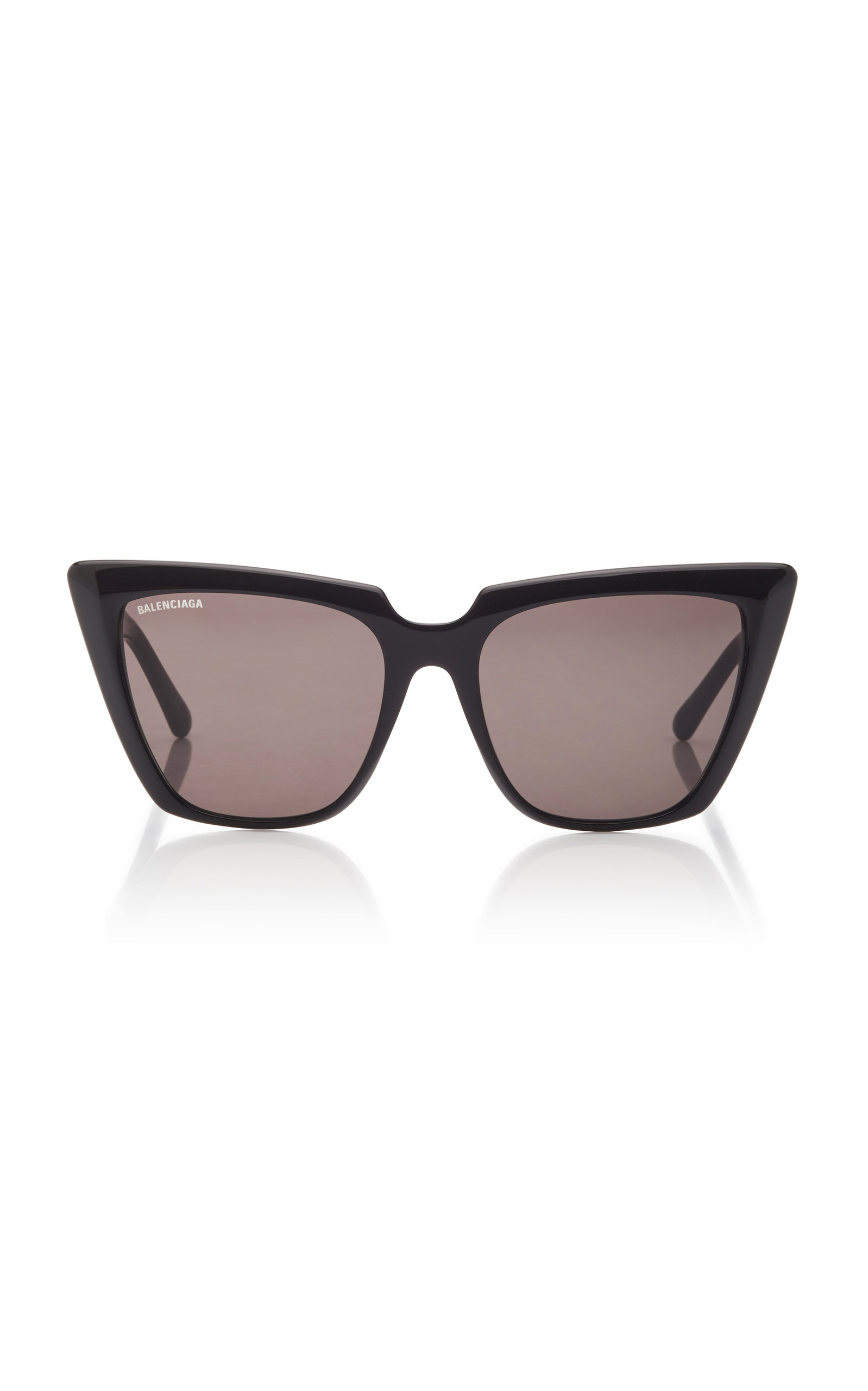 Balenciaga - Women's Tortoiseshell Acetate Square-Frame Sunglasses - Black/brown - Moda Operandi