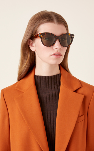 Georgica Polarized Oversized Cat-Eye Sunglasses展示图