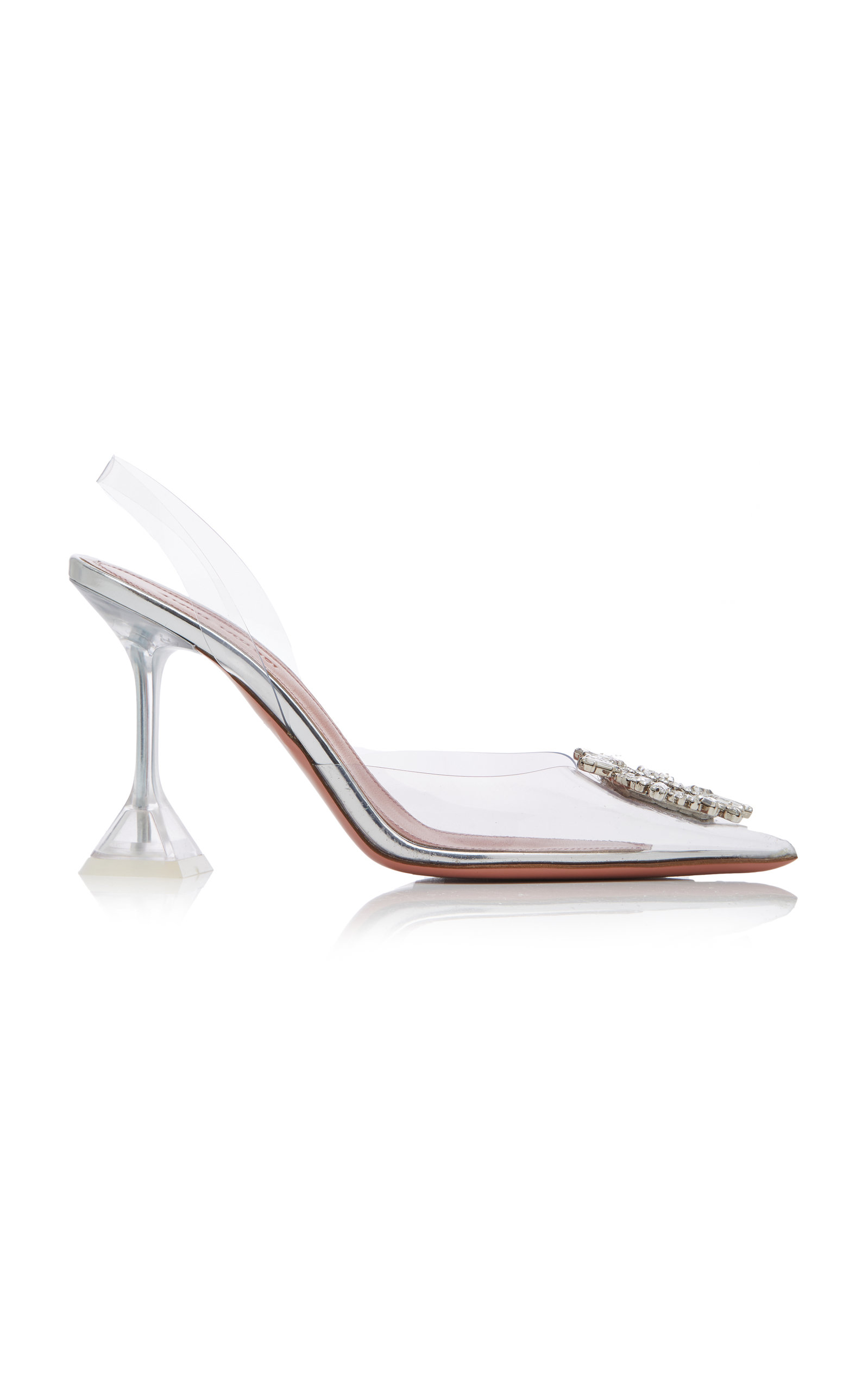Amina Muaddi Begum Crystal-Embellished PVC Pumps - Moda Operandi