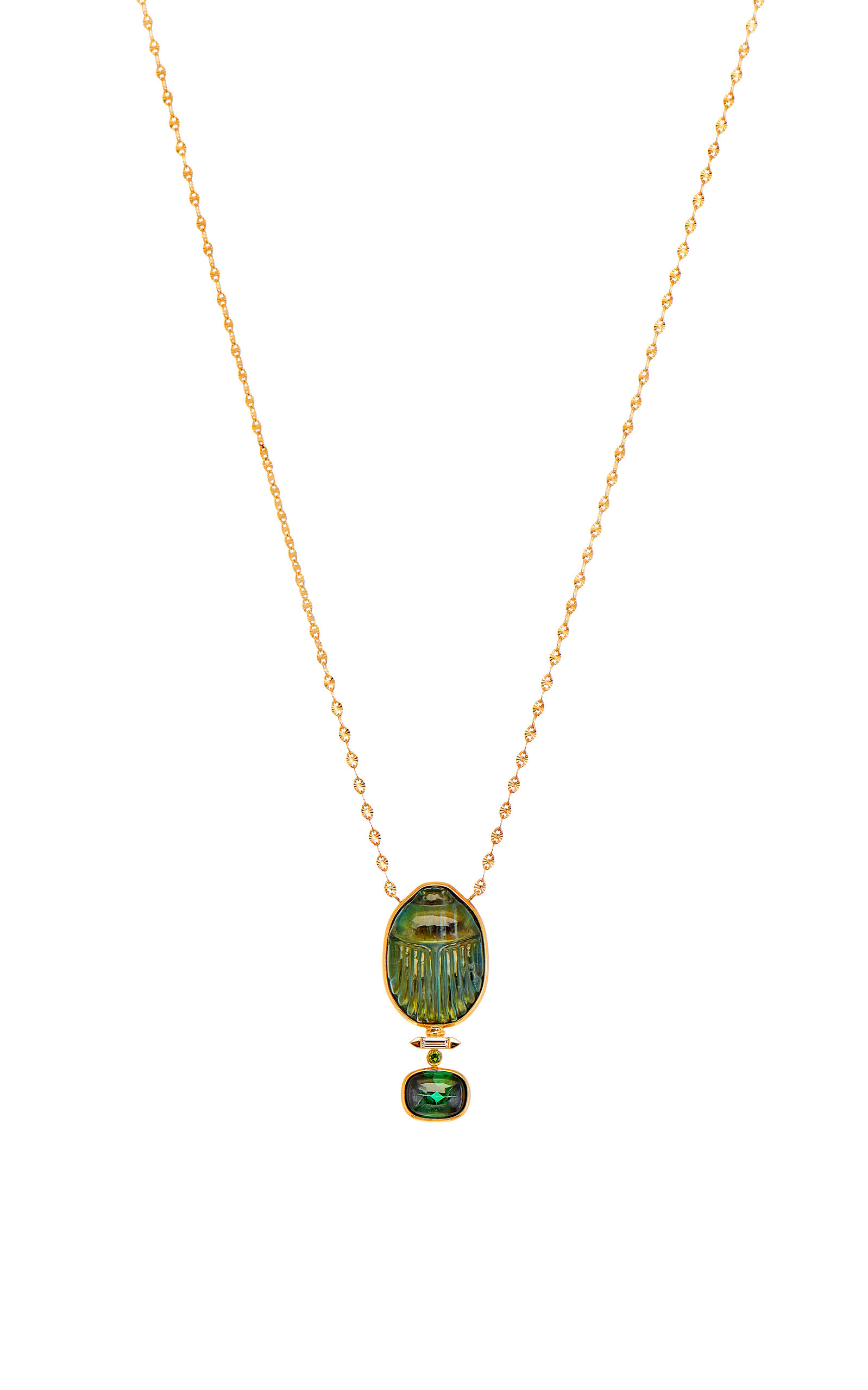 Lito Women's Labradorite Scarab Necklace