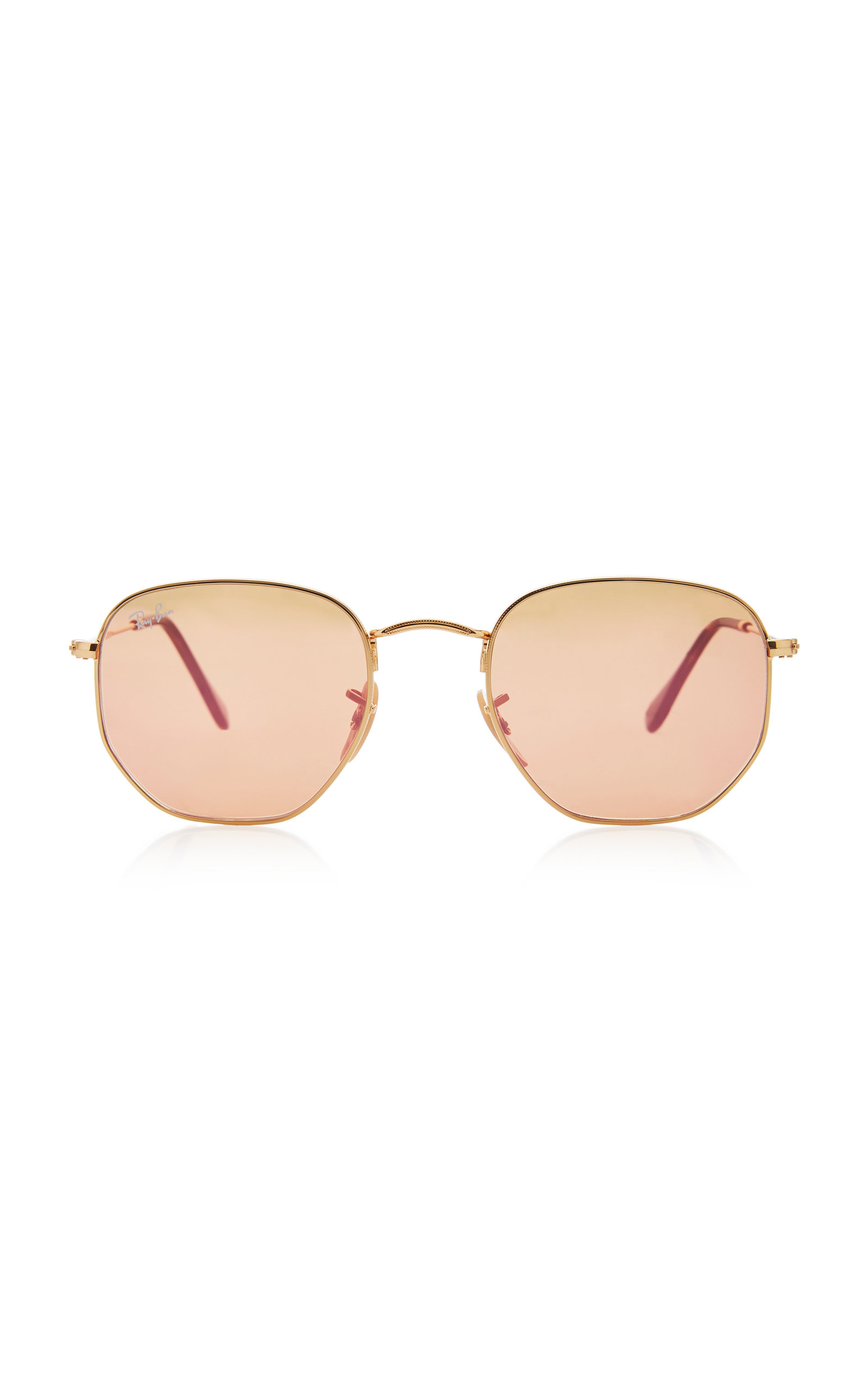 Ray-Ban Women's Hexagon-Frame Gold-Tone Sunglasses