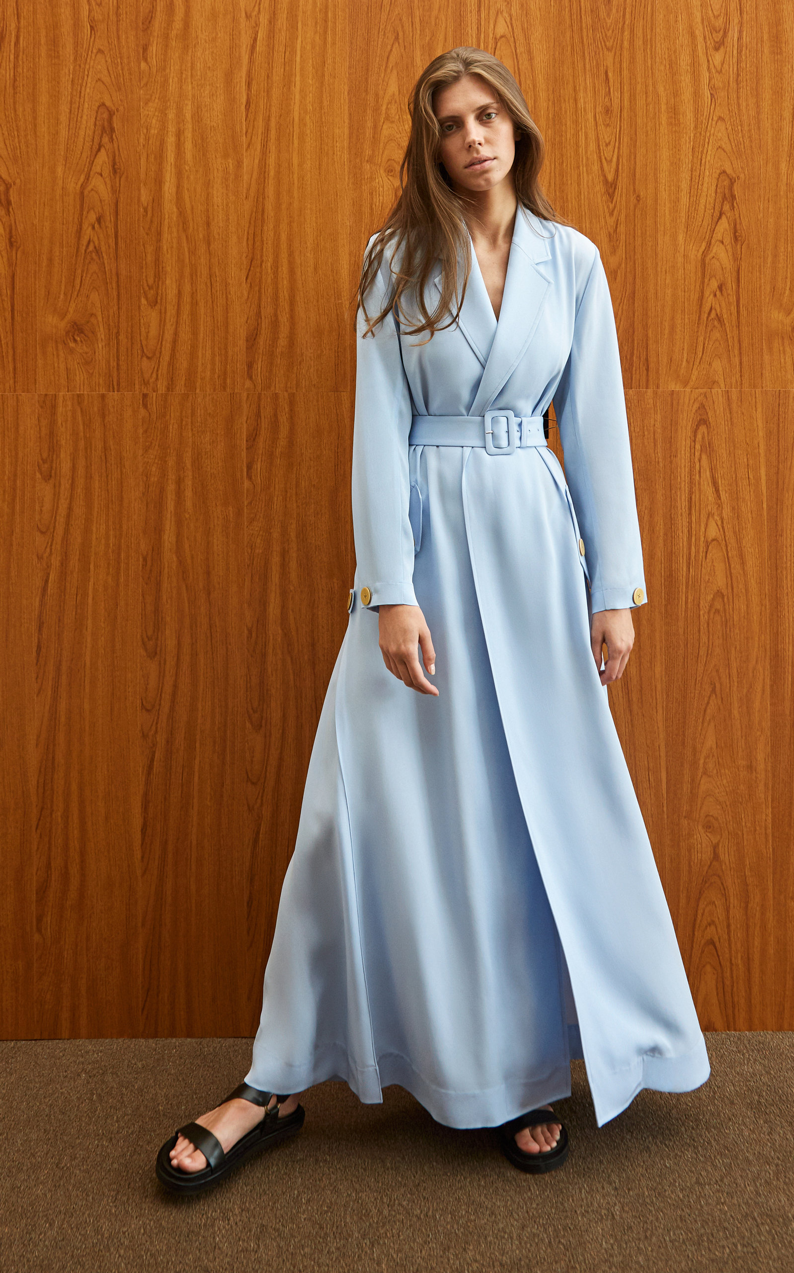 designer dress with long jacket