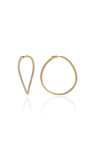 Twisted 18K Gold Diamond Earrings展示图