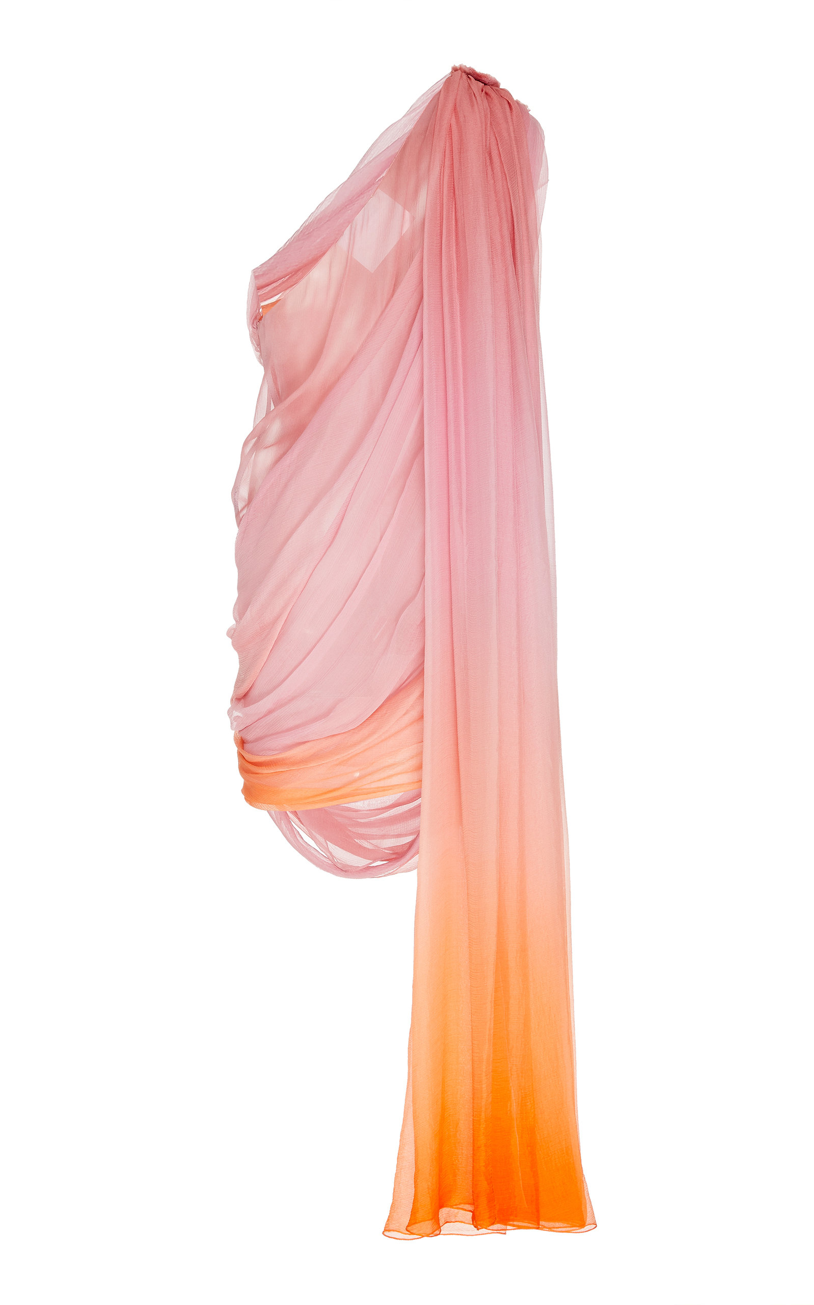 ombre silk dress