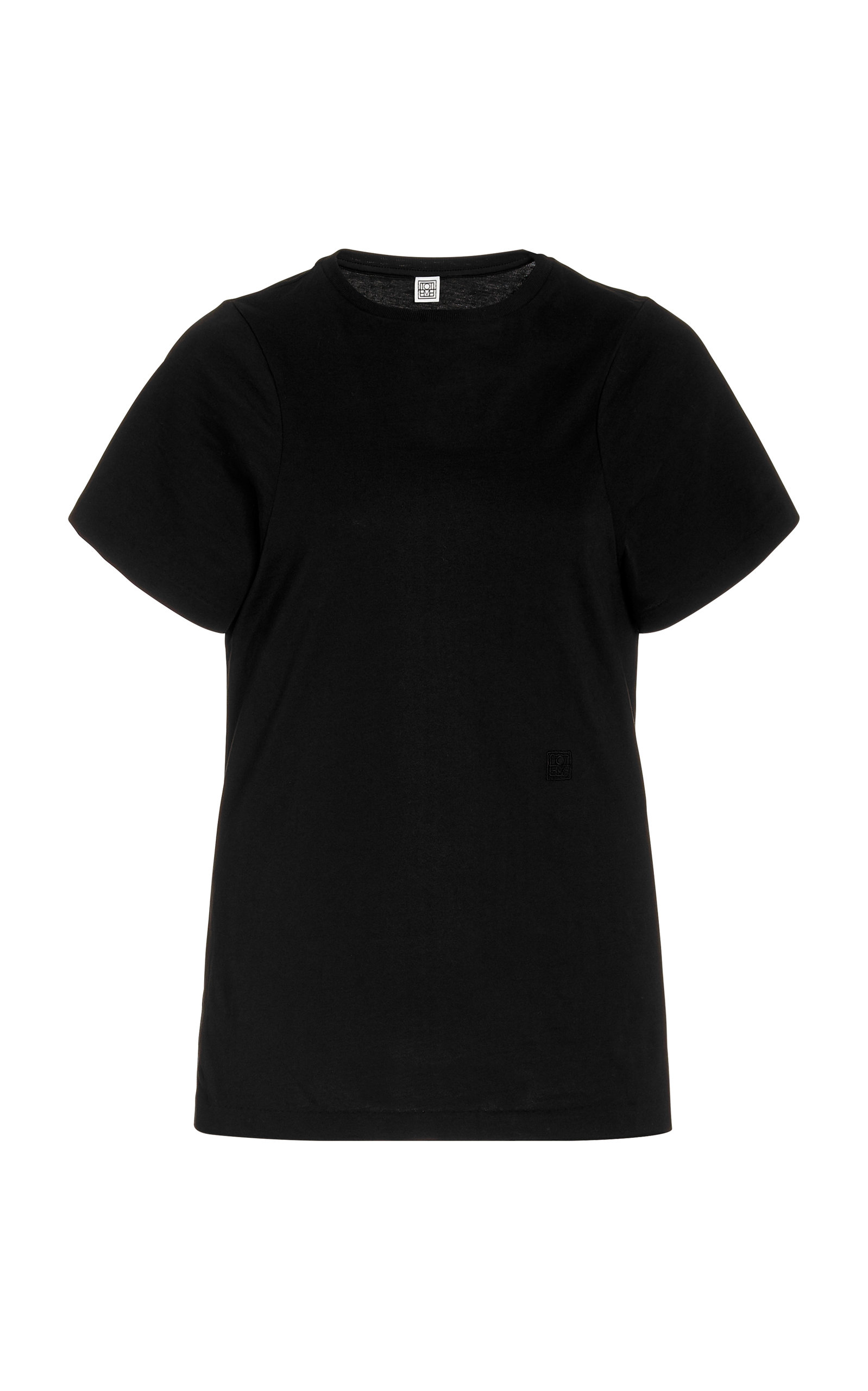 Totême - Women's Espera Cotton T-Shirt - Black/white - Moda Operandi