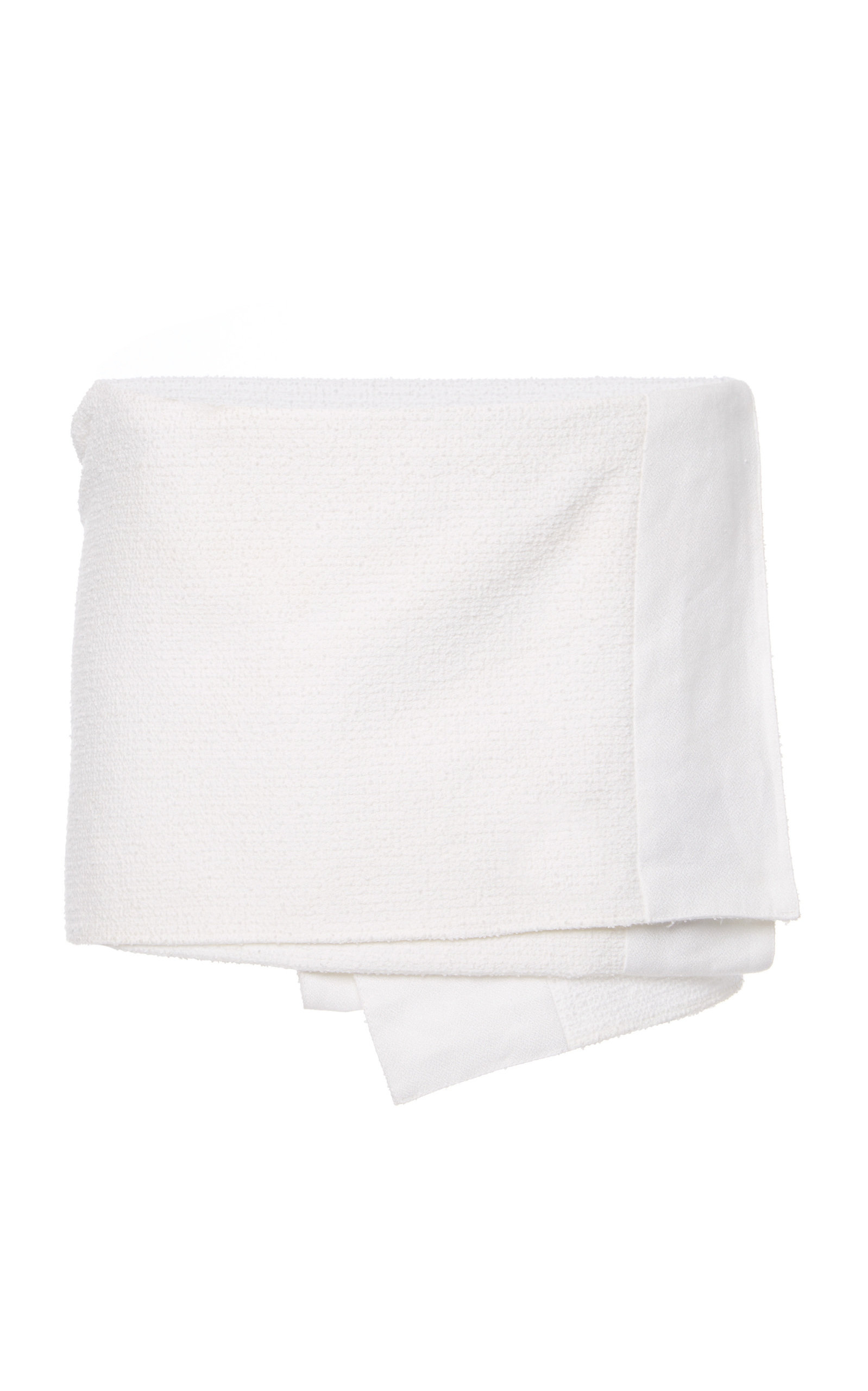 Prada Asymmetric Wrap-Effect Cotton-Blend Mini Skirt