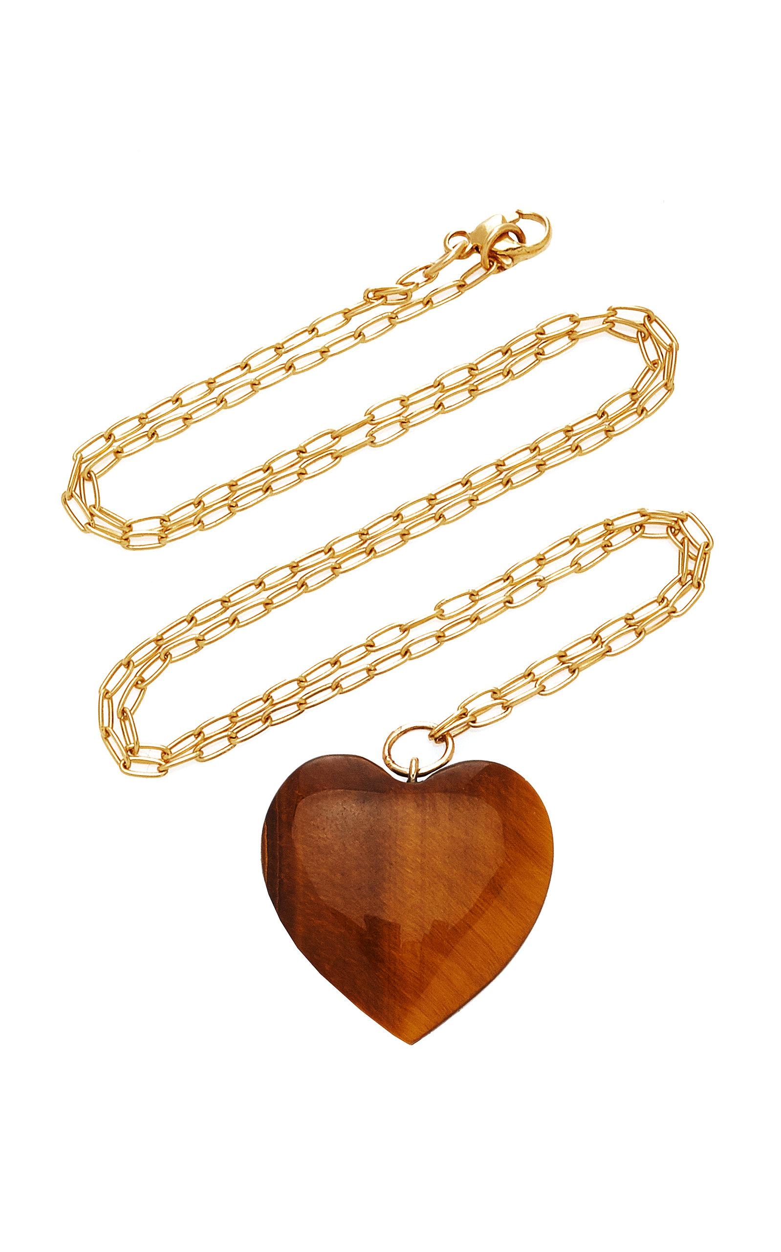 14K Gold And Tiger's Eye Necklace