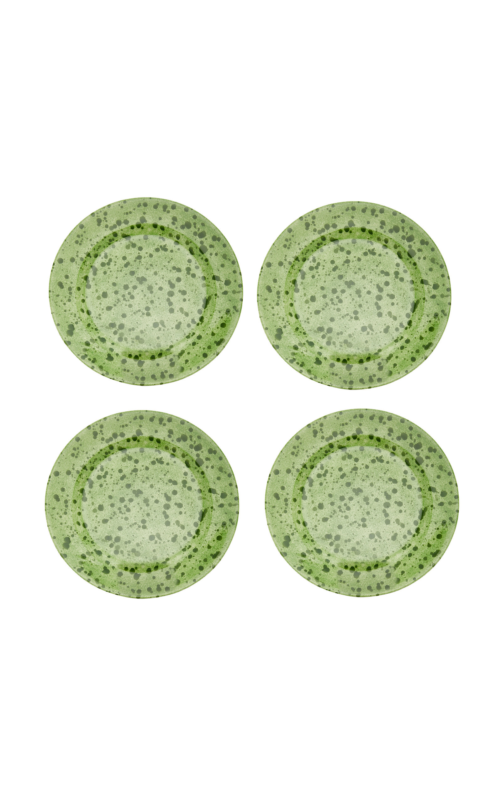 Este Ceramiche for Moda Domus Set-of-Four Ceramic Dinner Plates - Green