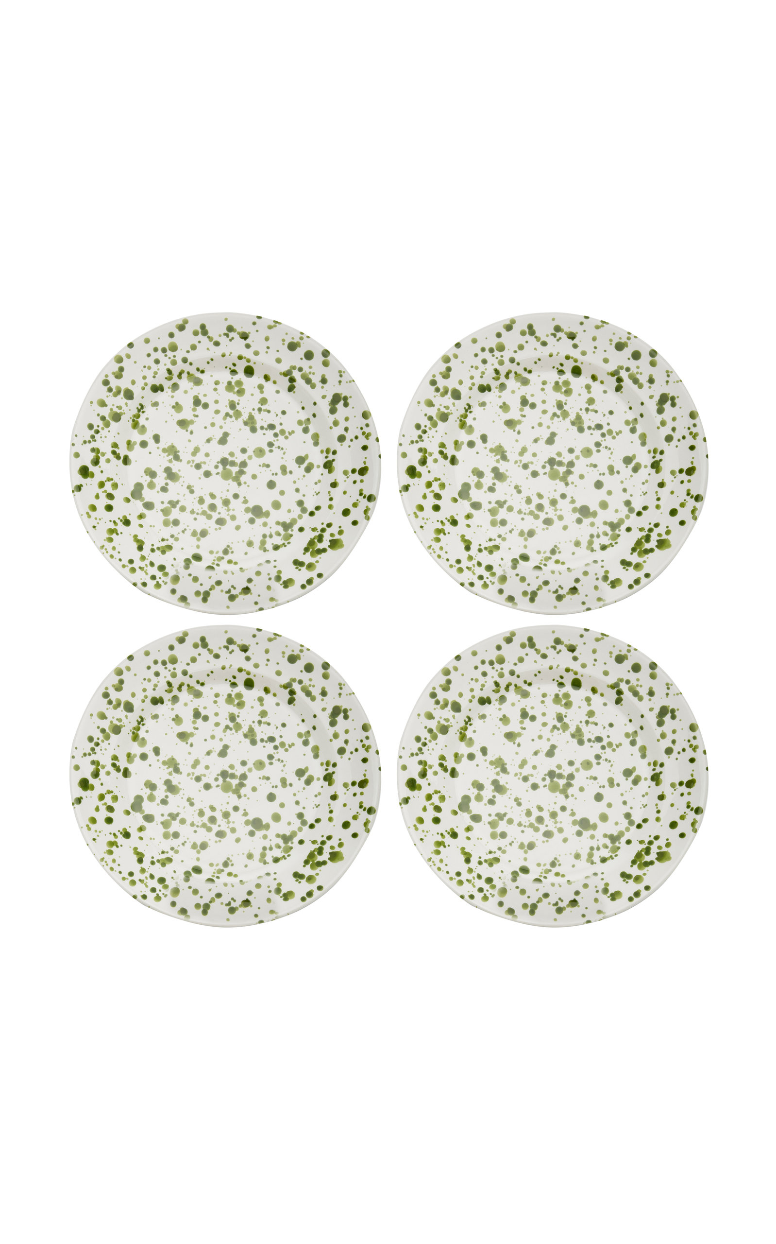 Este Ceramiche for Moda Domus Set-Of-Four Painted Ceramic Dessert Plates - White