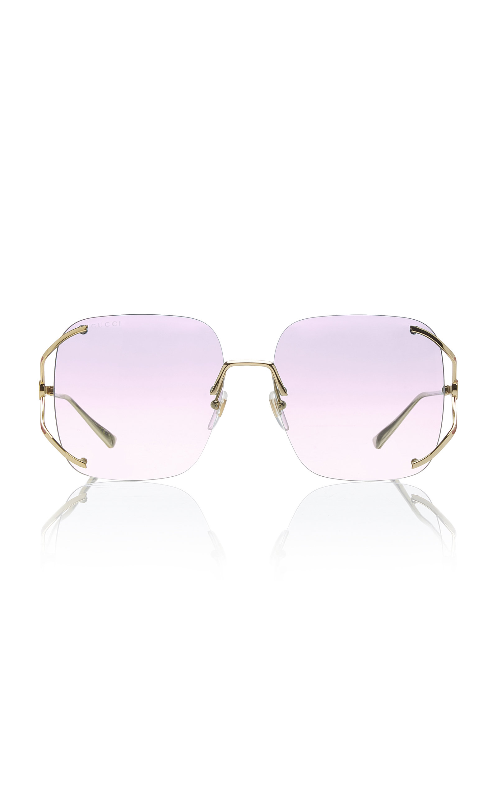 gucci square metal sunglasses