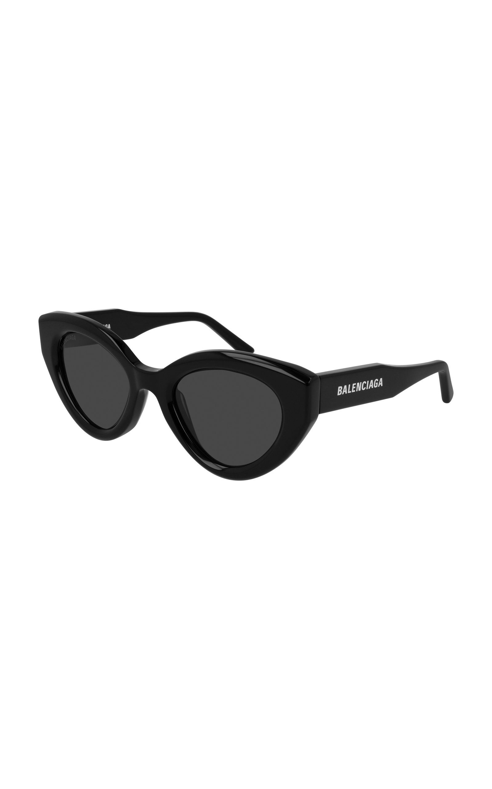 Balenciaga - Women's Agent Cat-Eye Acetate Sunglasses - Black - Moda Operandi