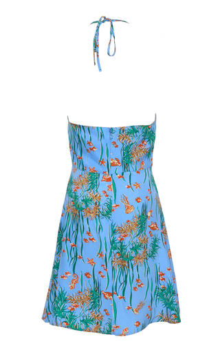 Reece Printed Silk Halterneck Mini Dress展示图