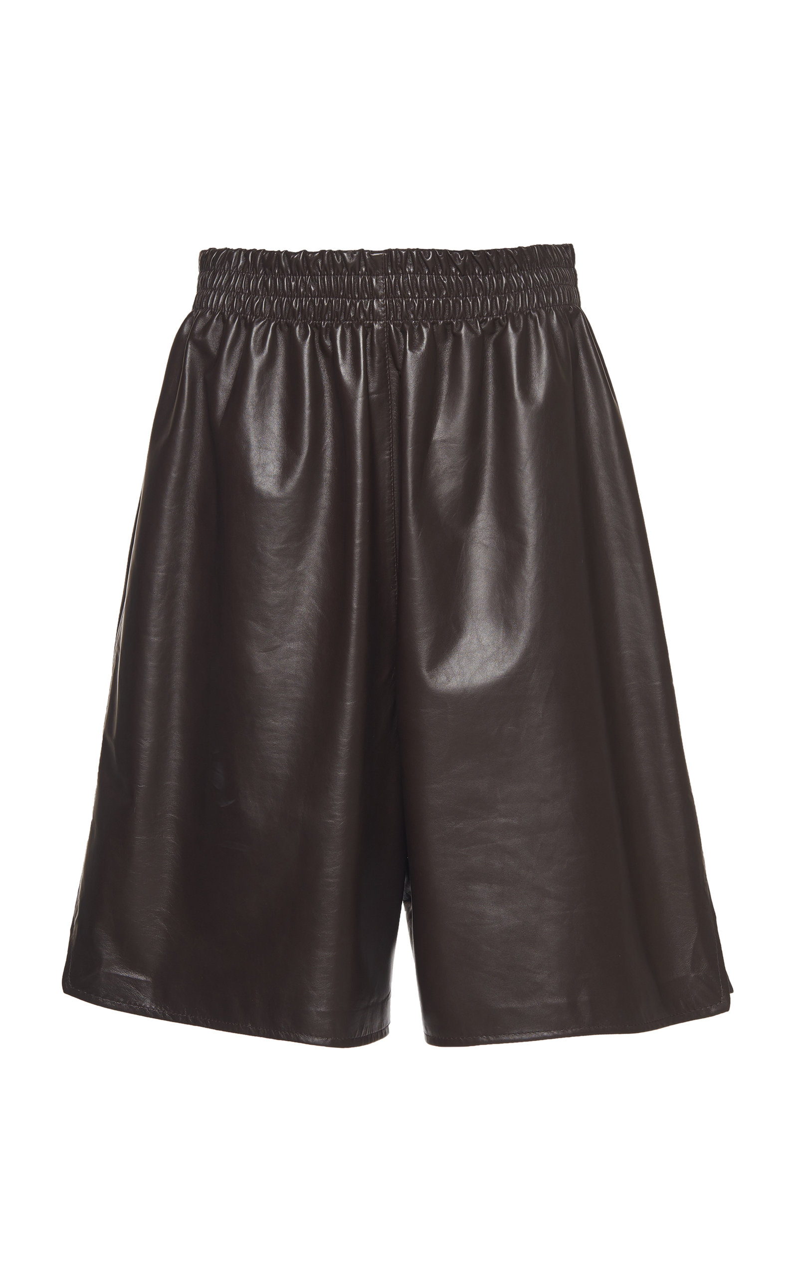 Bottega Veneta Women's Long Leather Shorts