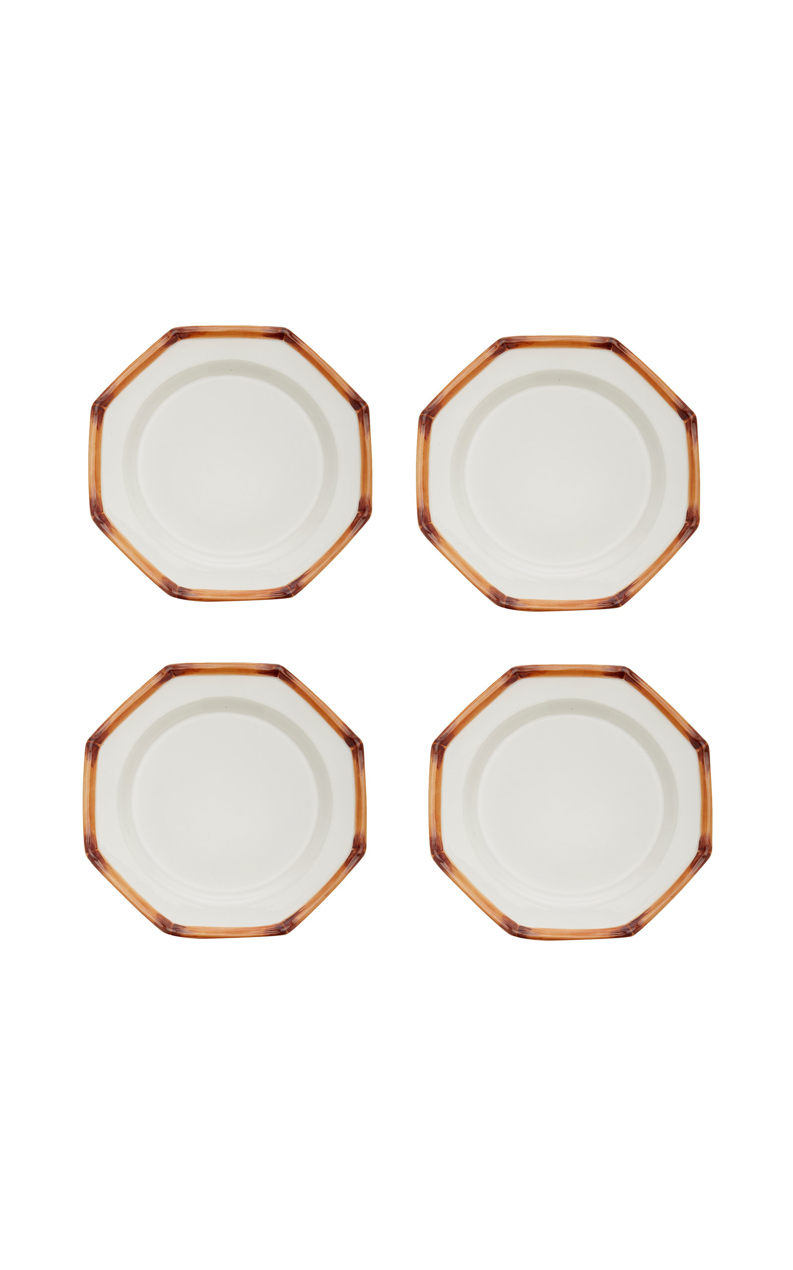 Este Ceramiche for Moda Domus Set-of-Four Ceramic Dinner Plates - Brown