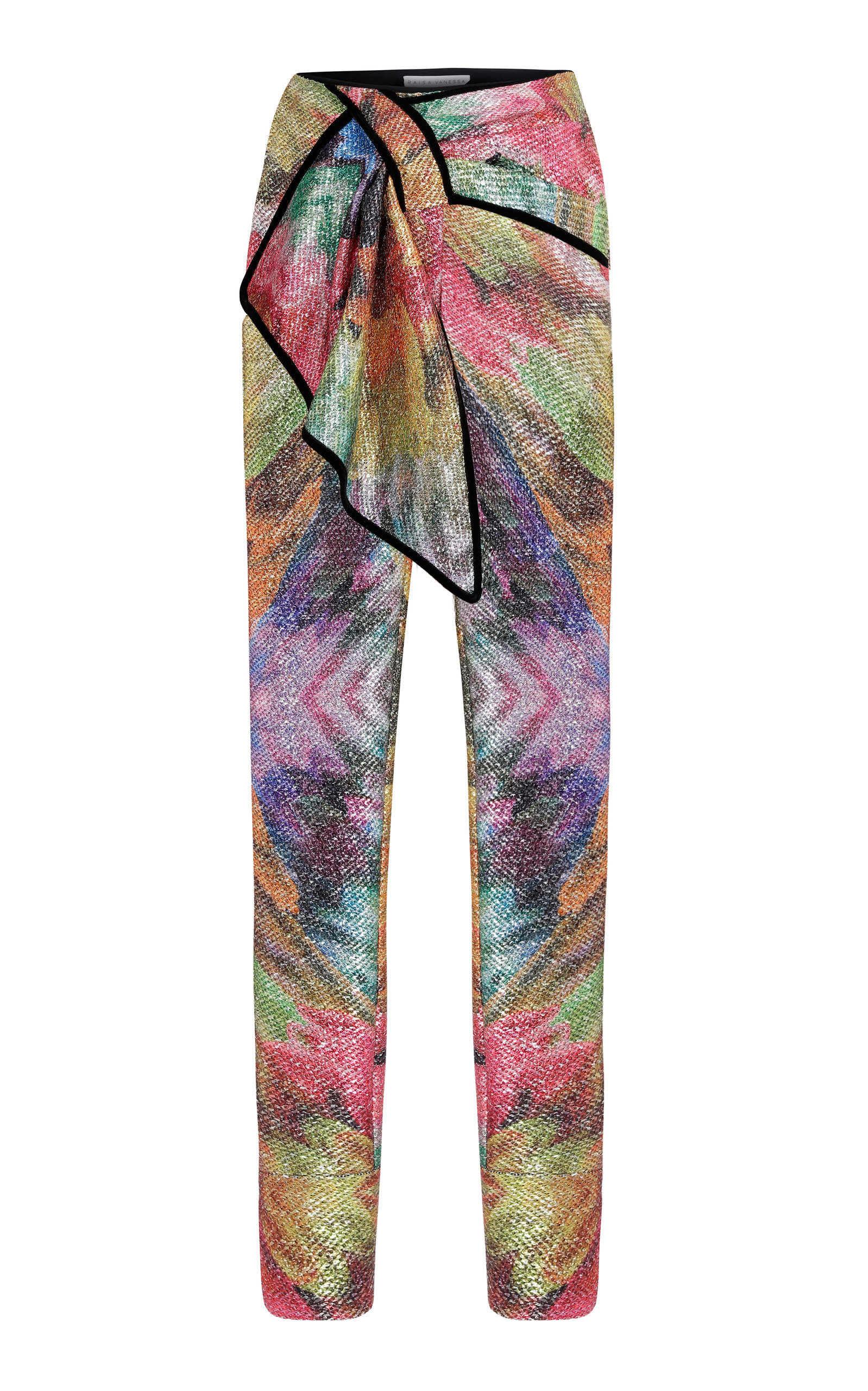 Multicoloured Pants With Side Bow by Raisa Vanessa | Moda Operandi