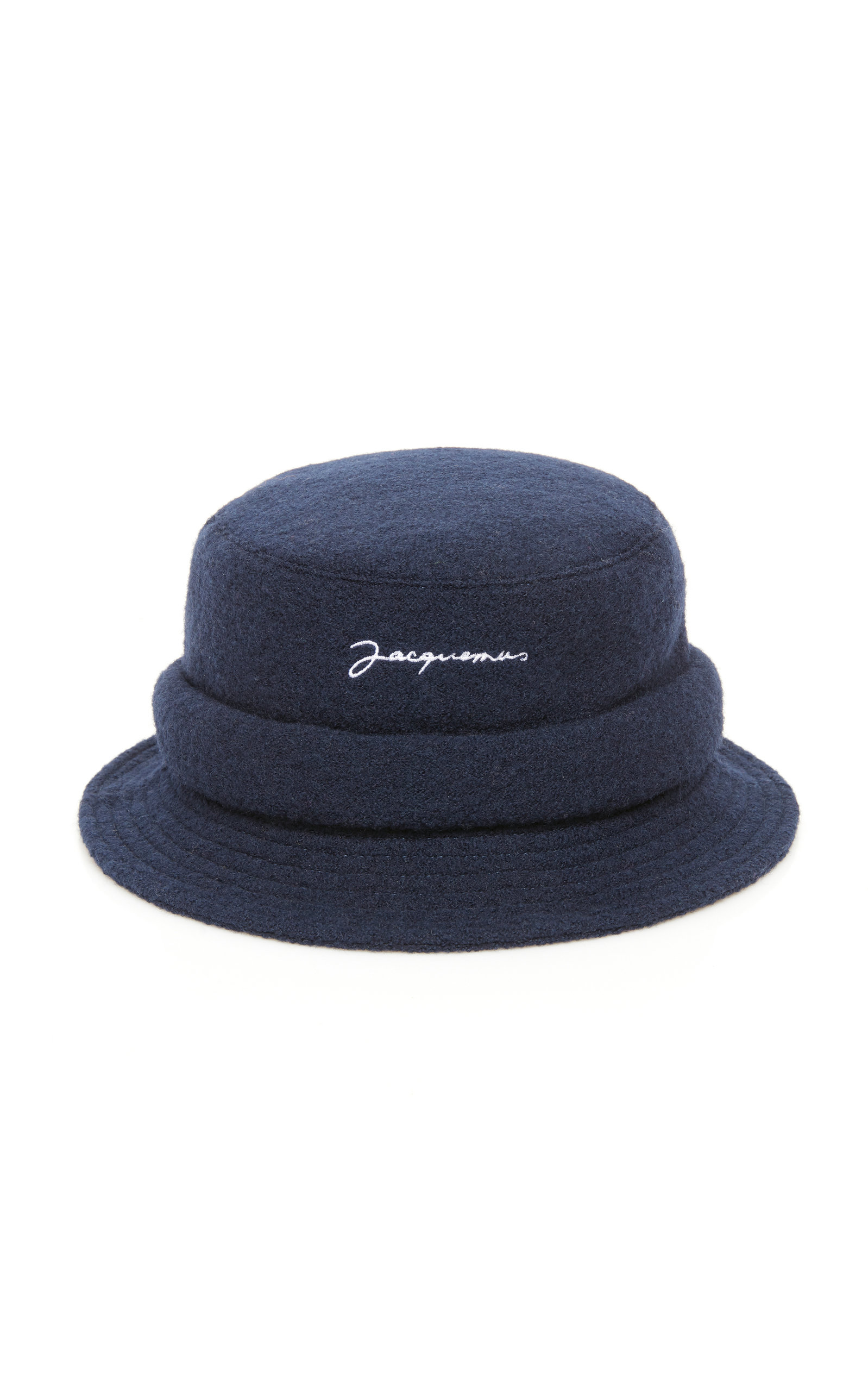 JACQUEMUS LE BOB EMBROIDERED WOOL BUCKET HAT,808566