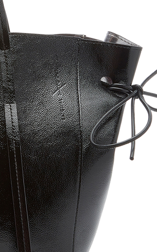 Caspia Small Tie-Detailed Leather Tote展示图
