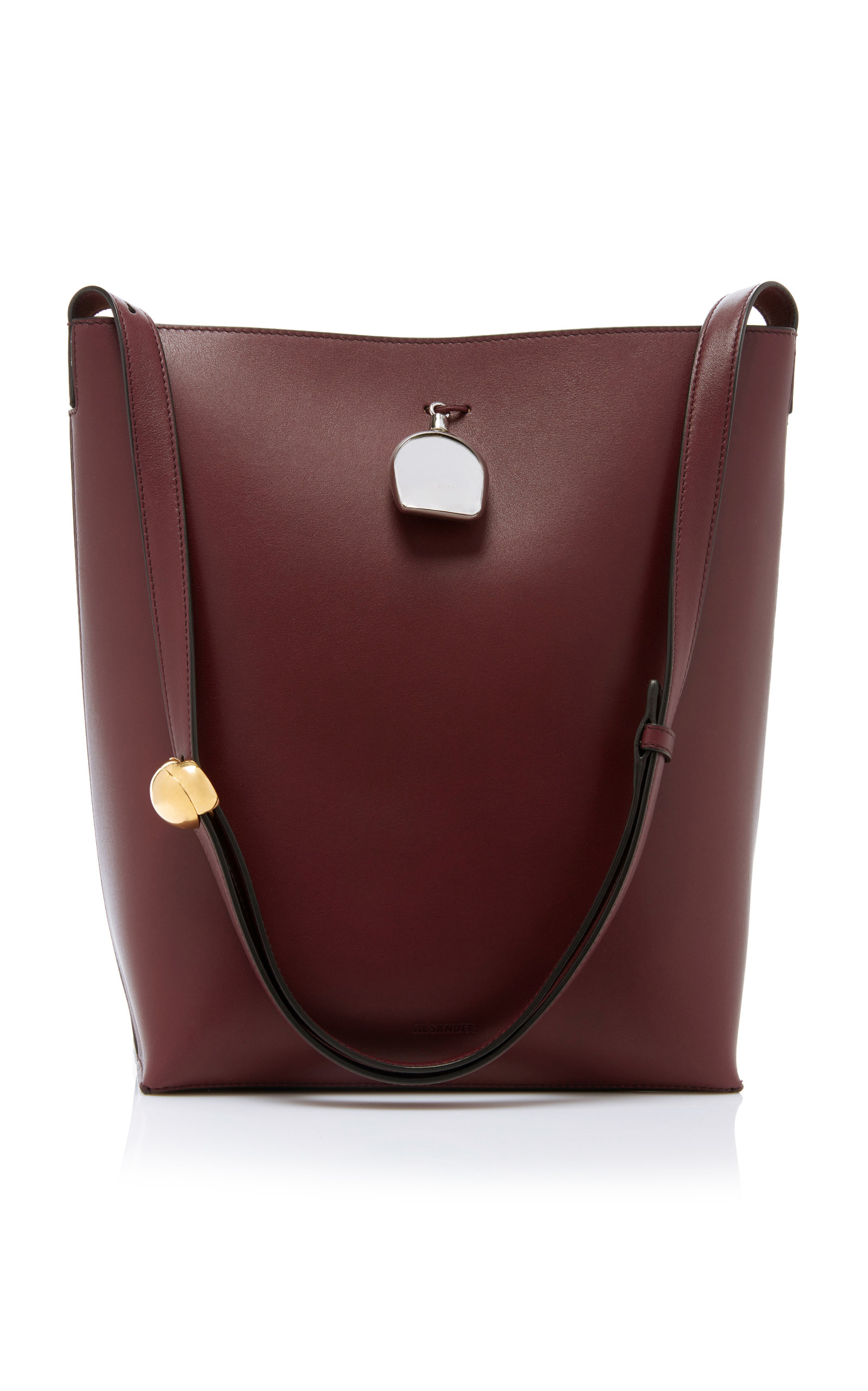 jil sander leather shoulder bag