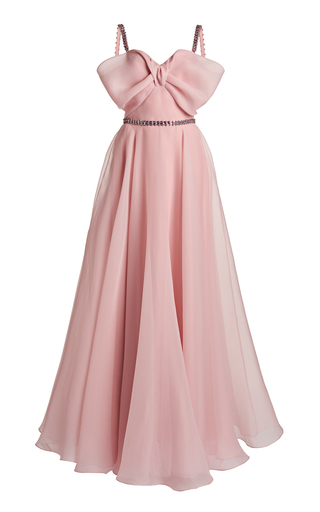 Bow-Embellished Crepe Gown by Jenny Packham | Moda Operandi