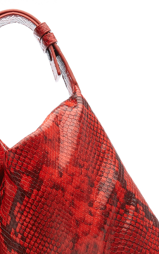Puffin Snake-Embossed Leather Top Handle Bag展示图
