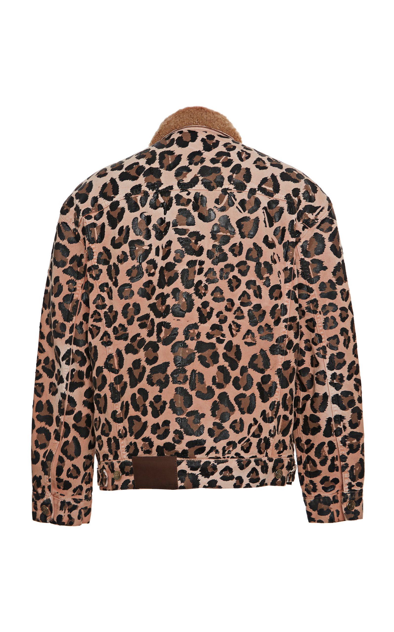 Jonny Cota Studio Sahara Leopard Print Denim Coat Mens