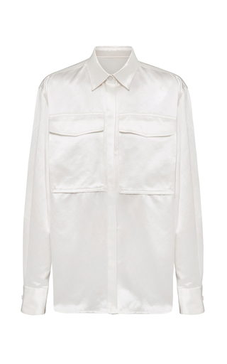 Chandler Oversized Cotton-Silk Shirt by Alex Perry | Moda Operandi