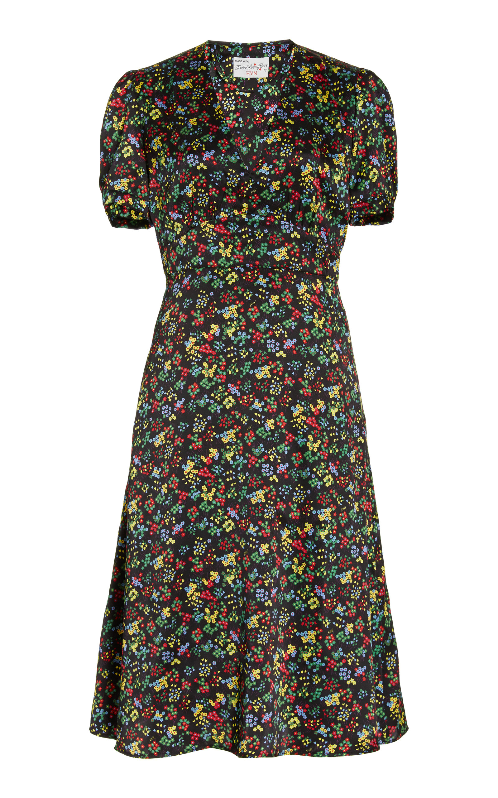 Hvn Women's Paula Floral Silk Midi Dress In Print