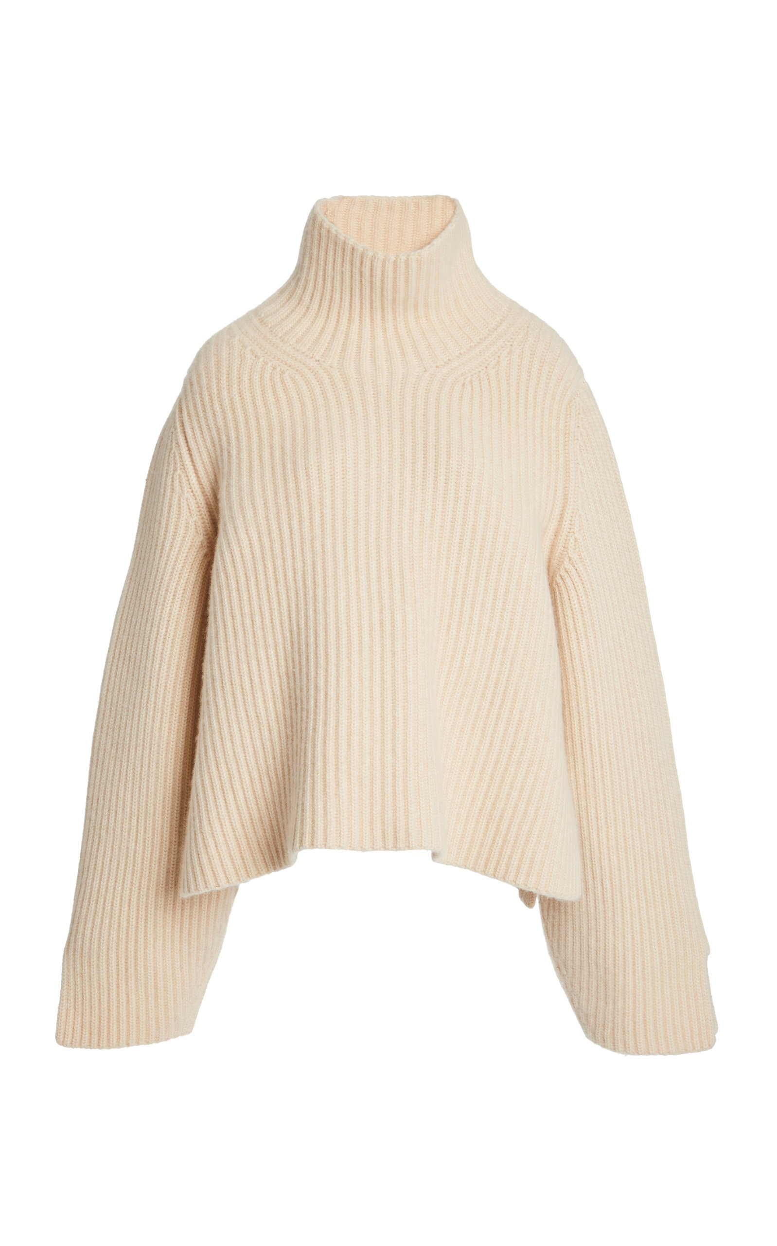 Khaite - Women's Molly Ribbed-Knit Turtleneck Sweater - Black/neutral - Moda Operandi