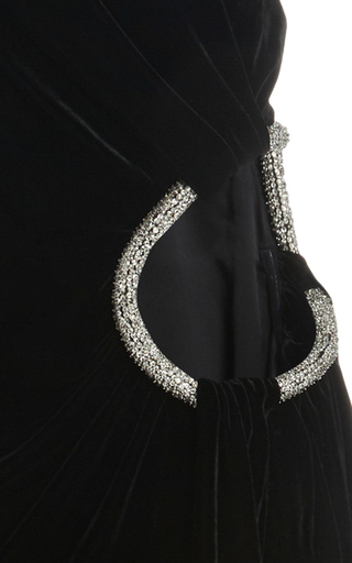 Crystal-Embellished Cutout One-Shoulder Gown展示图