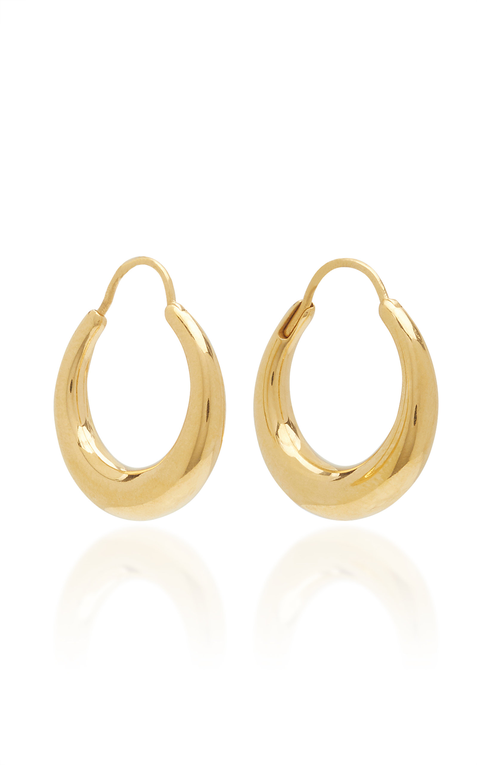 Snake Earrings Small Thick Polished Vermeil